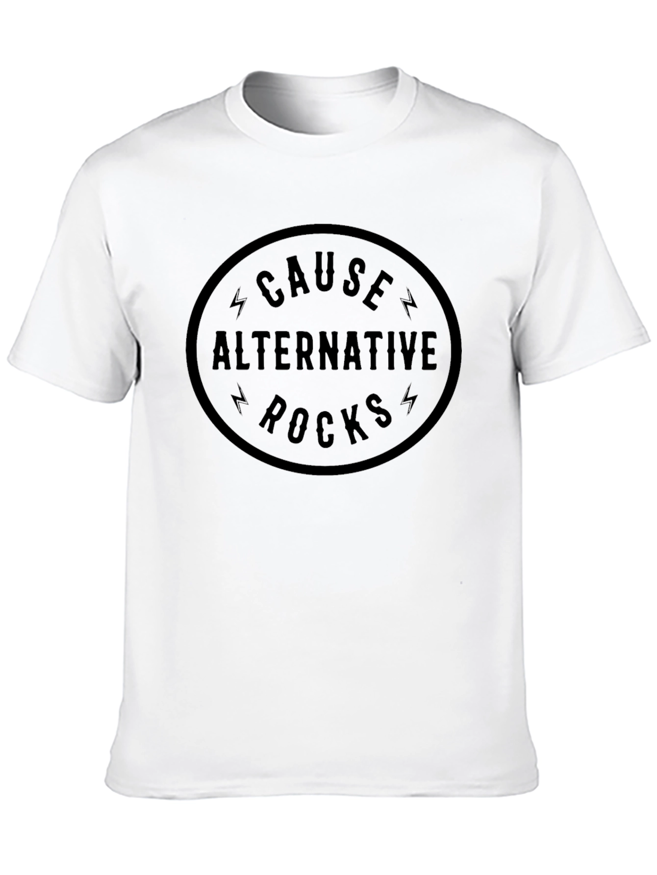 Cause Alternative Rocks Graphic Black Tee - 10