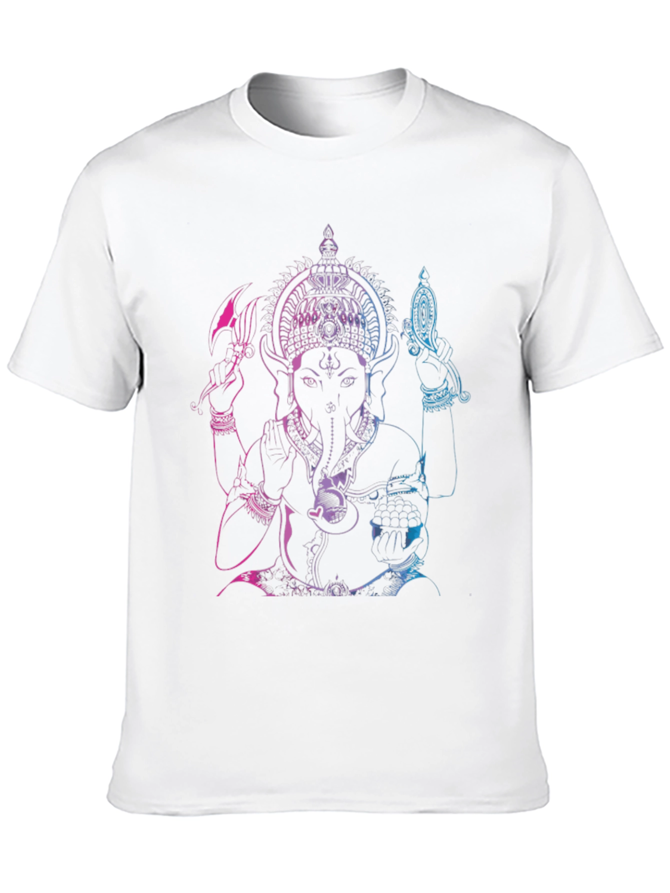 Black Ganesh Ombre Graphic Tee - Black view 10