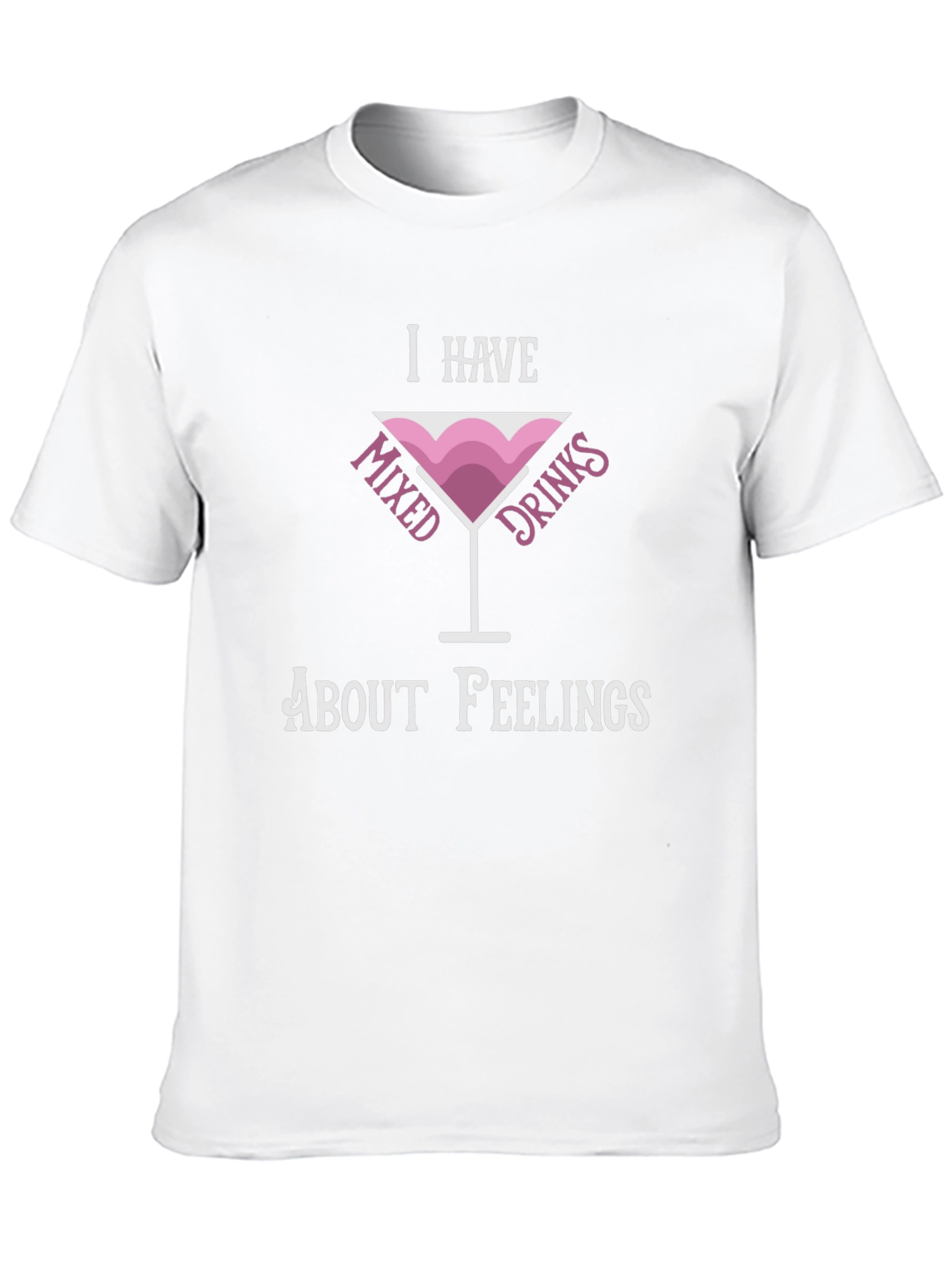 Black Mixed Drinks Feelings Tee - Humorous Graphic T-Shirt view 10