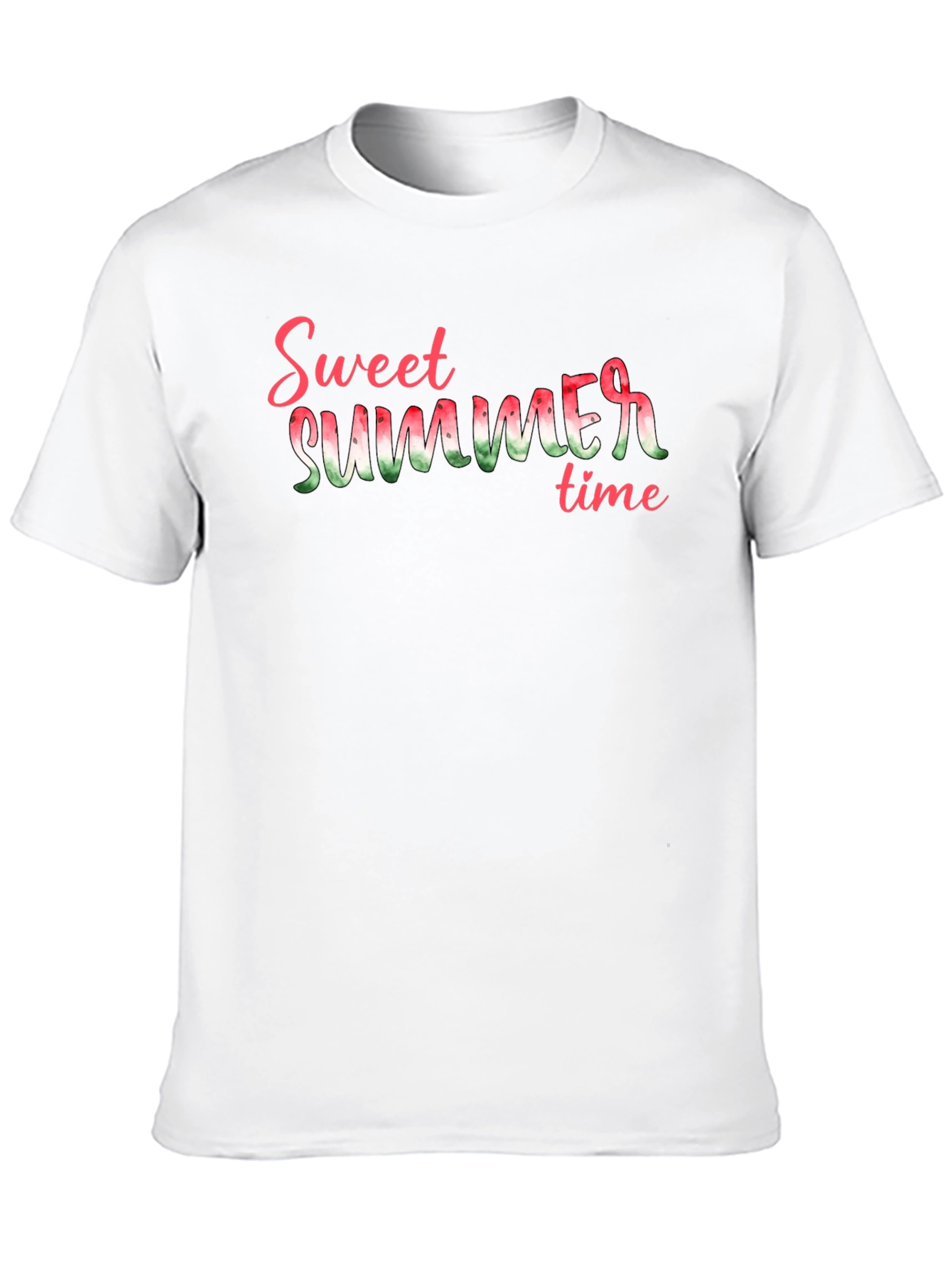 Black Sweet Summer Time Graphic Tee - Black Cotton T-Shirt view 10