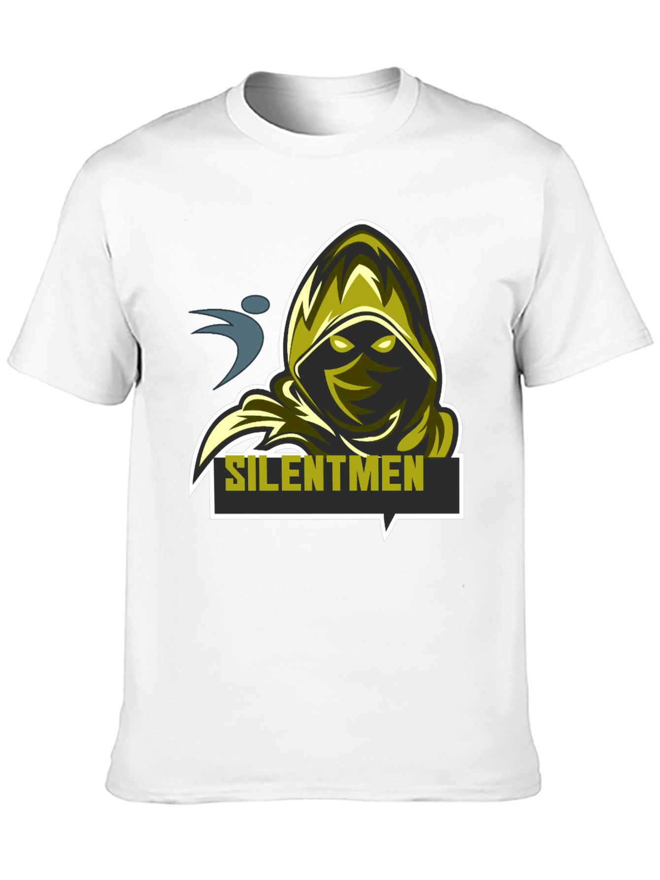 Black Silentmen Graphic Black T-Shirt - Gamer Style view 10
