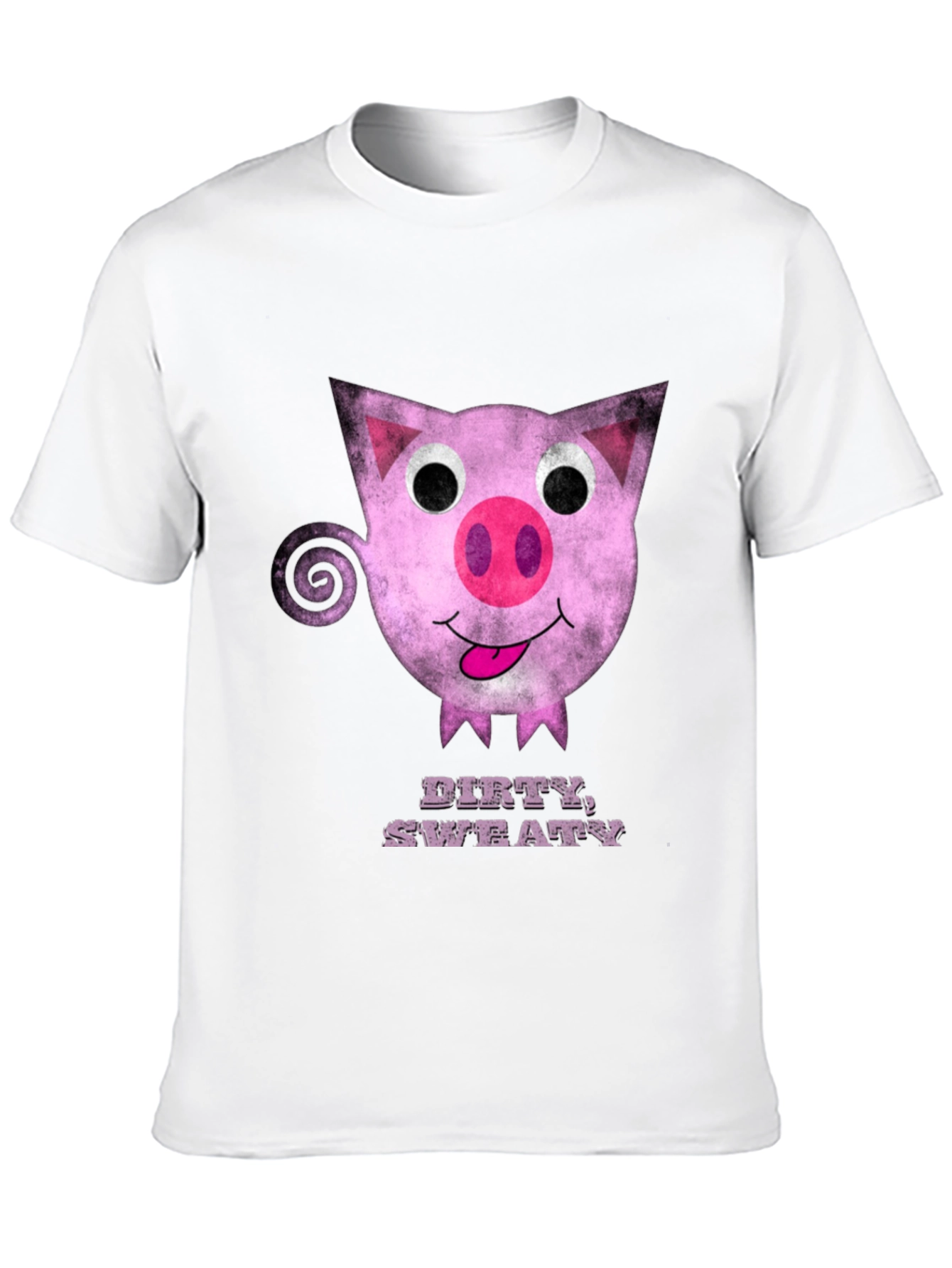 Black Dirty Sweaty Pig Graphic Tee - Black Cotton T-Shirt view 10