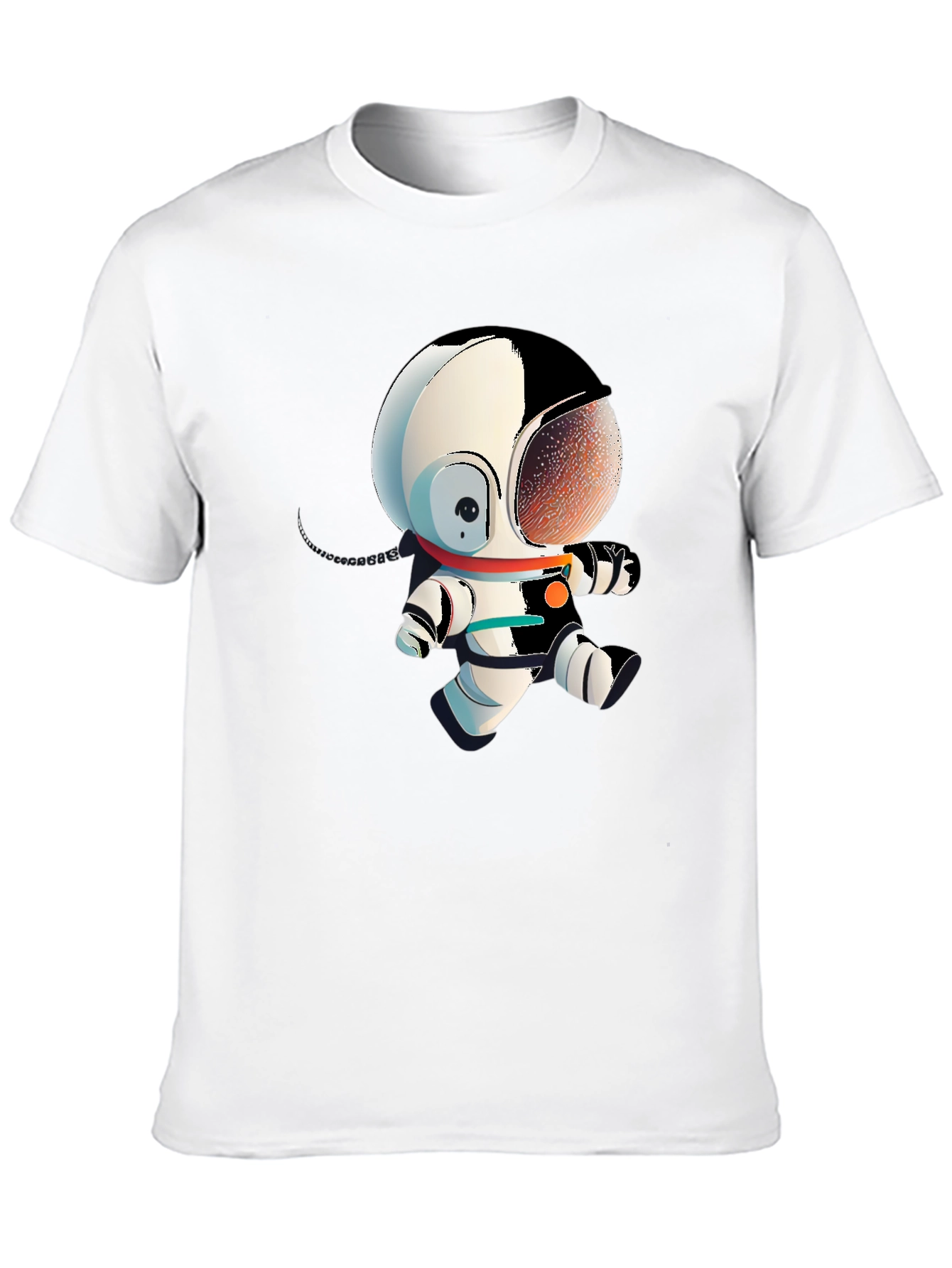 Black Astronaut Cartoon Graphic Tee - Black view 10