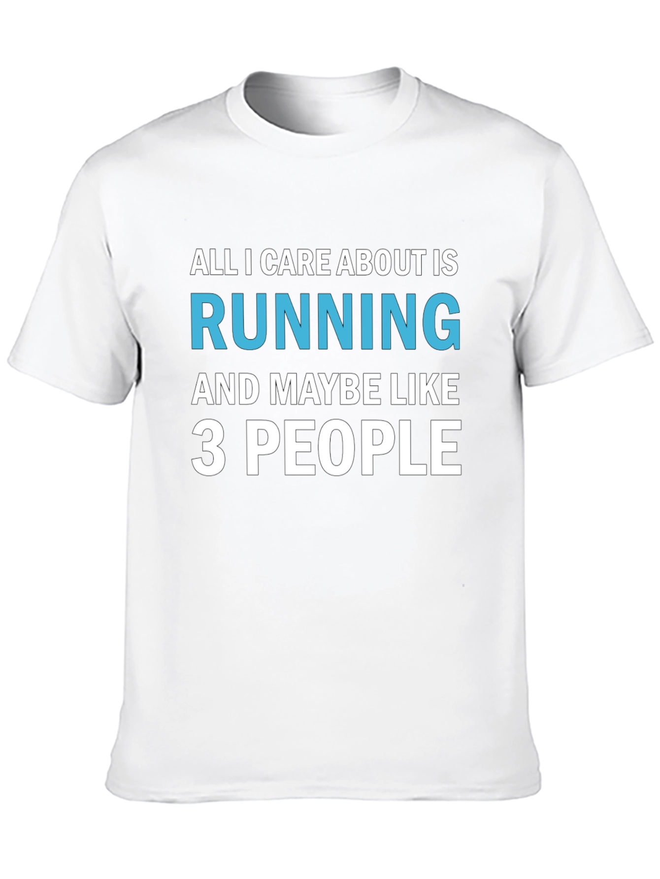 Black Running T-Shirt: All I Care About Is Running view 10
