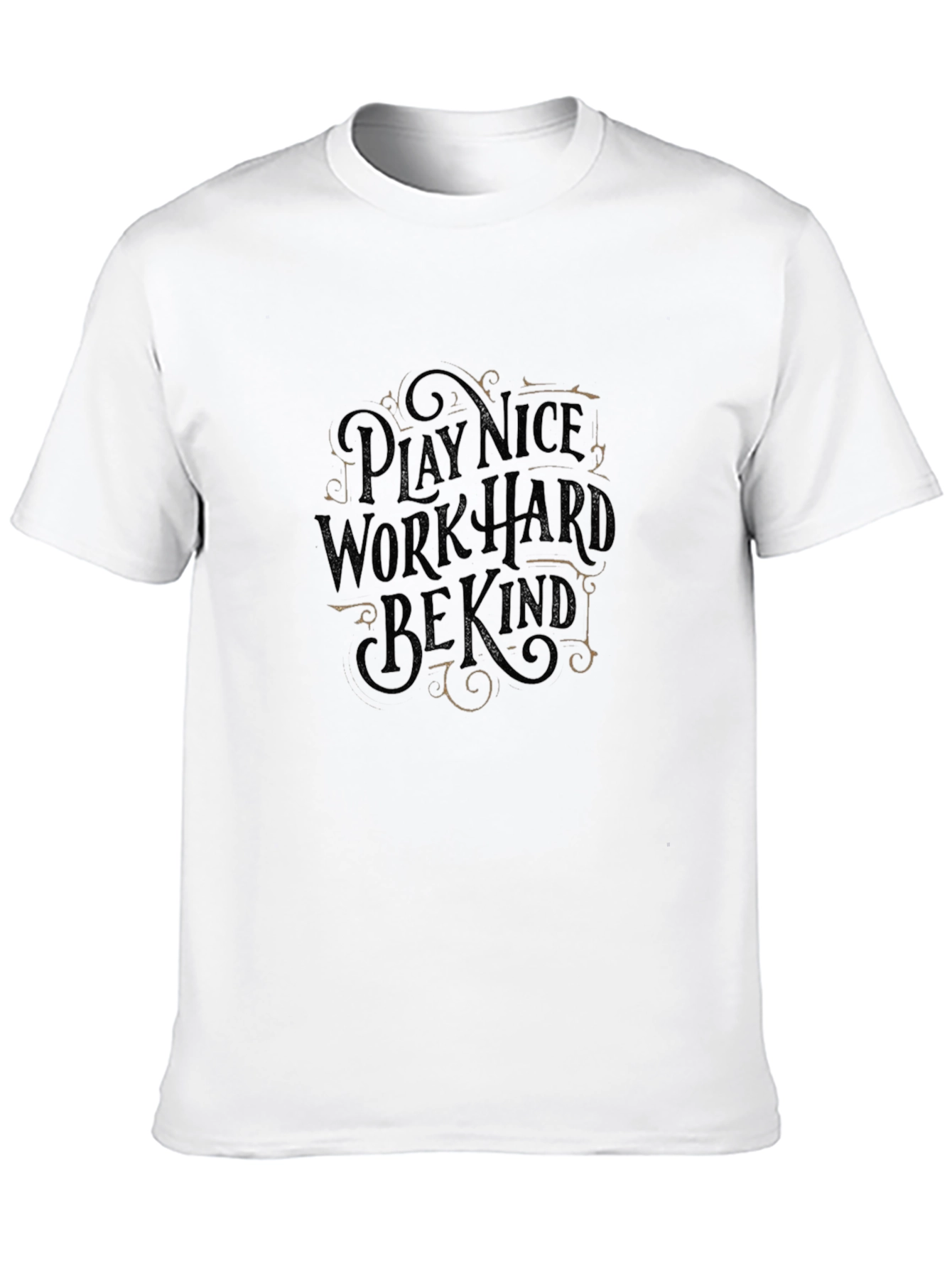 Black Play Nice Work Hard Be Kind Graphic Tee view 10