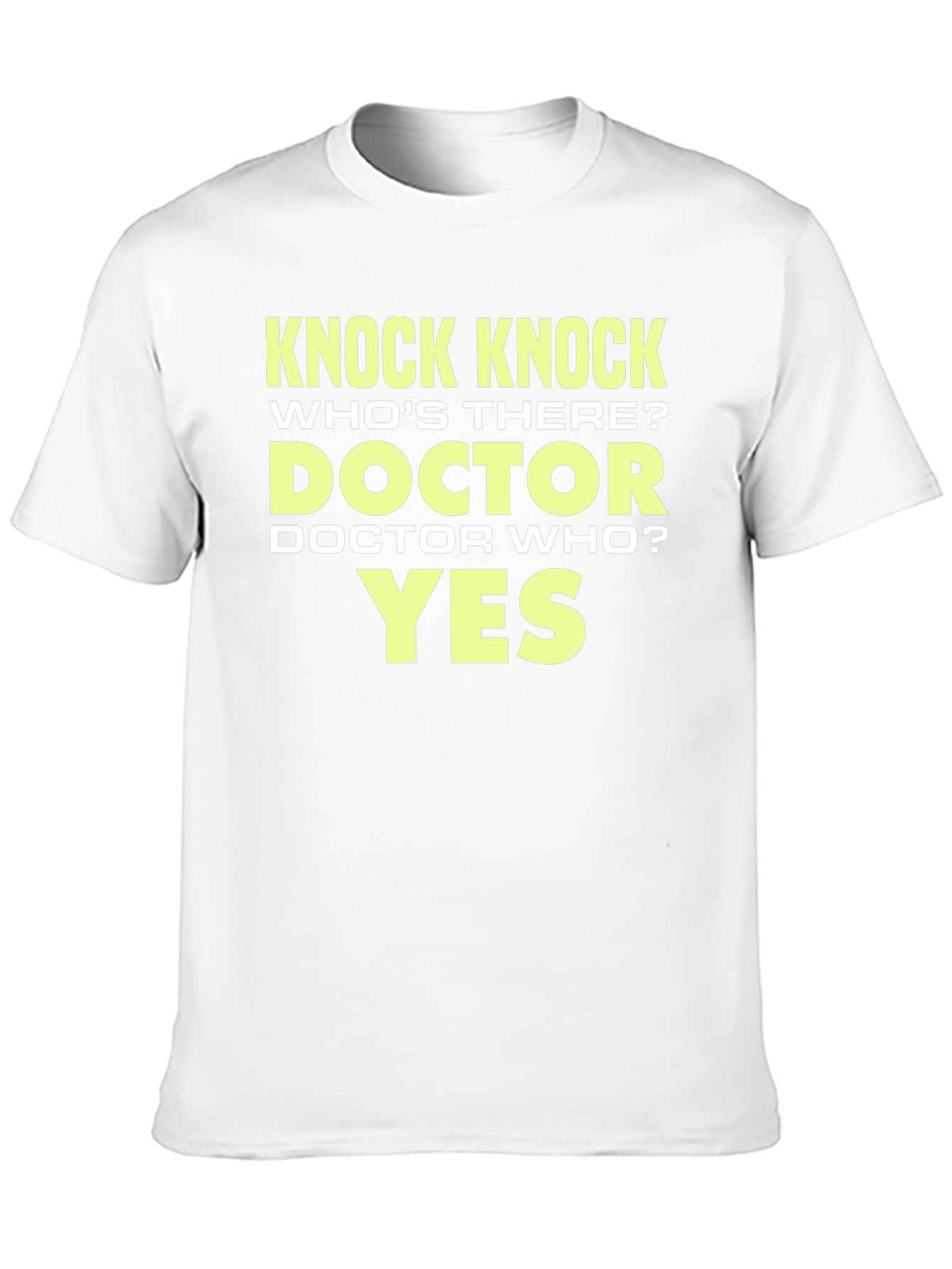 Black Knock Knock Doctor Who? Graphic T-Shirt - Black Cotton Tee view 10