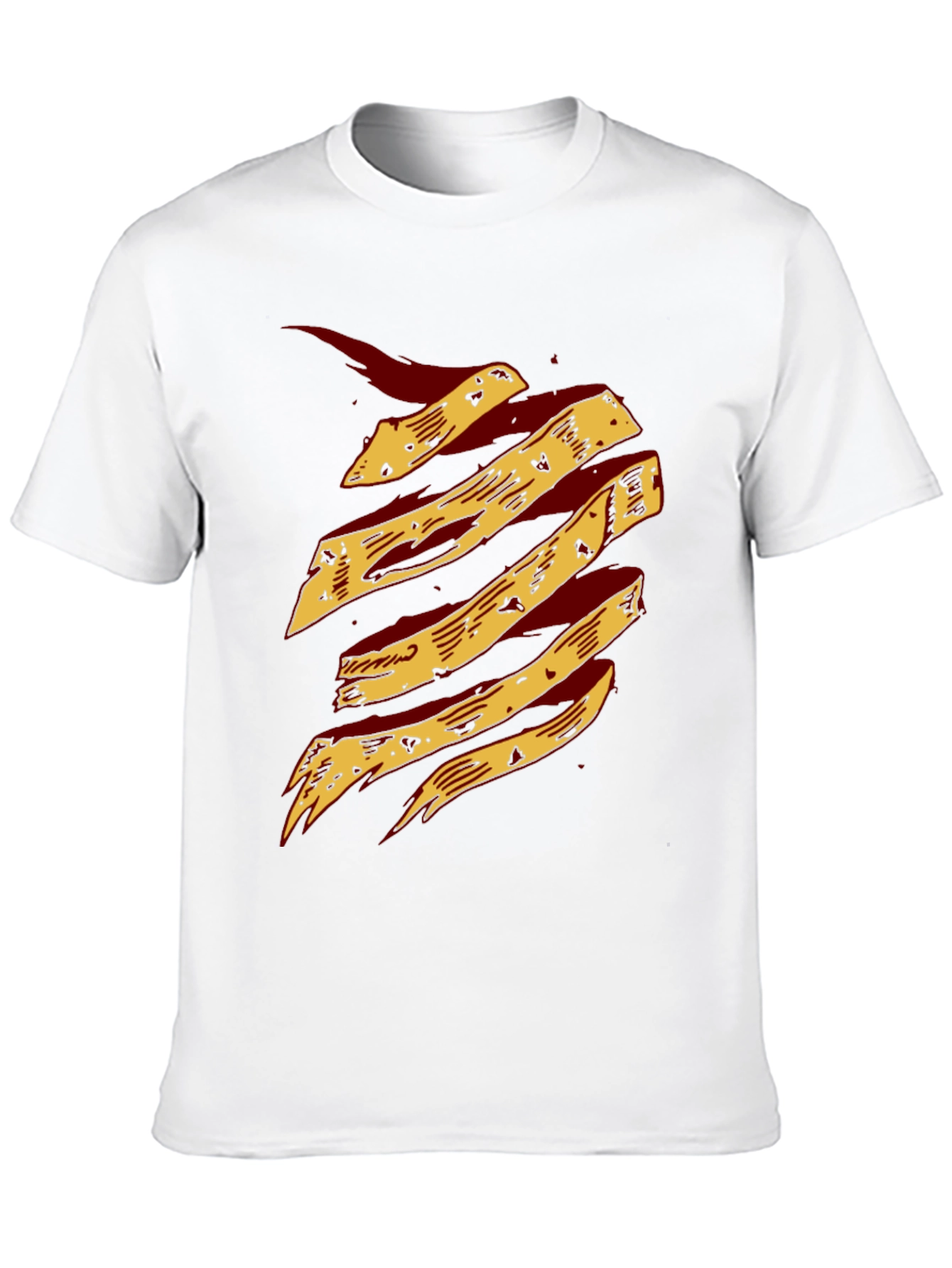 Black Graphic Print T-Shirt - Abstract Design view 10