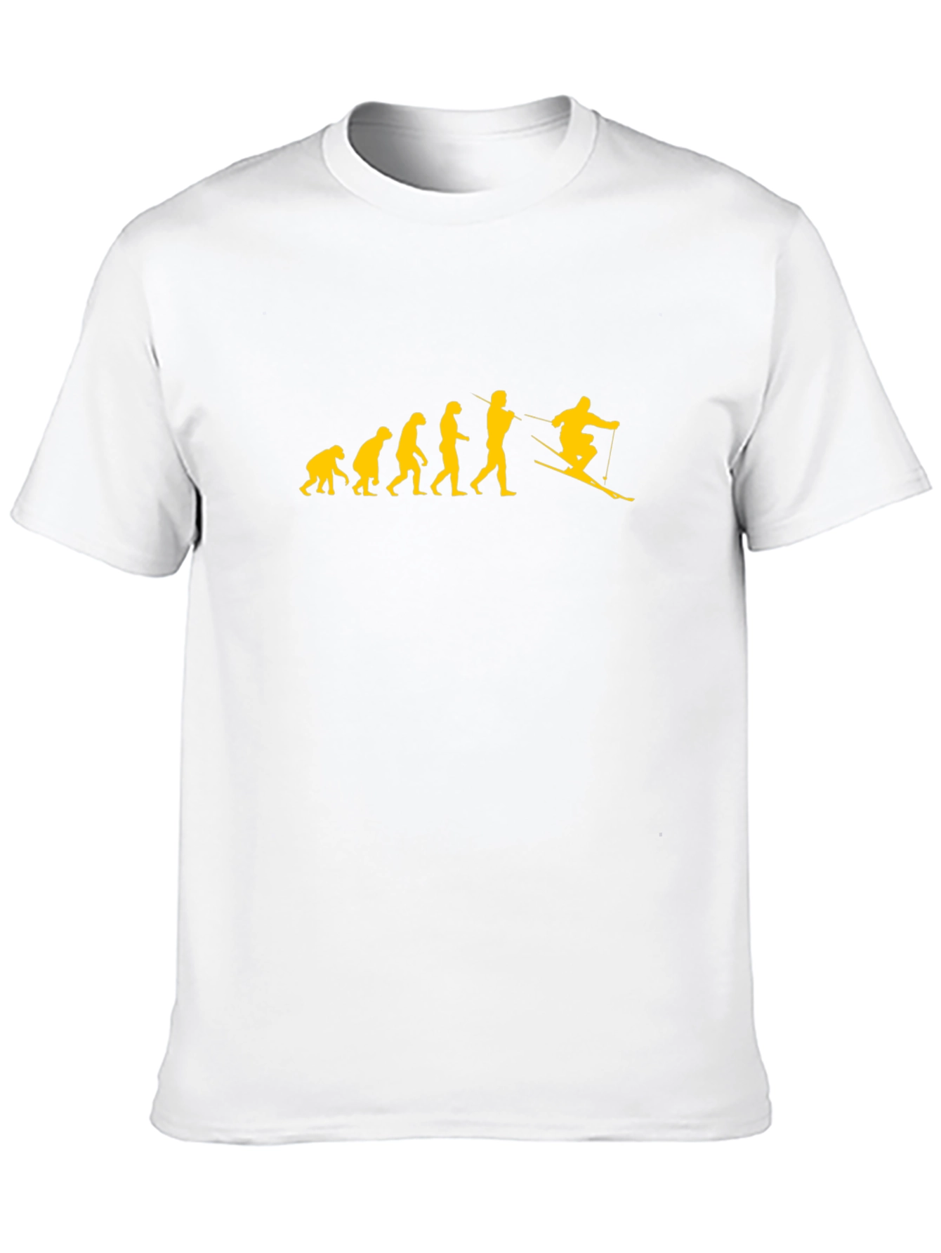 Black Evolution Ski T-Shirt - Funny Skiing Tee view 10