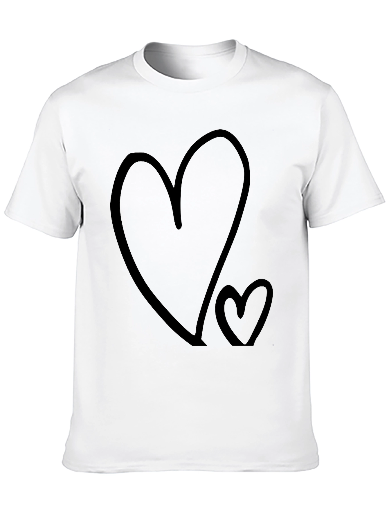 Black Heart Graphic Tee - Casual Black T-Shirt view 10