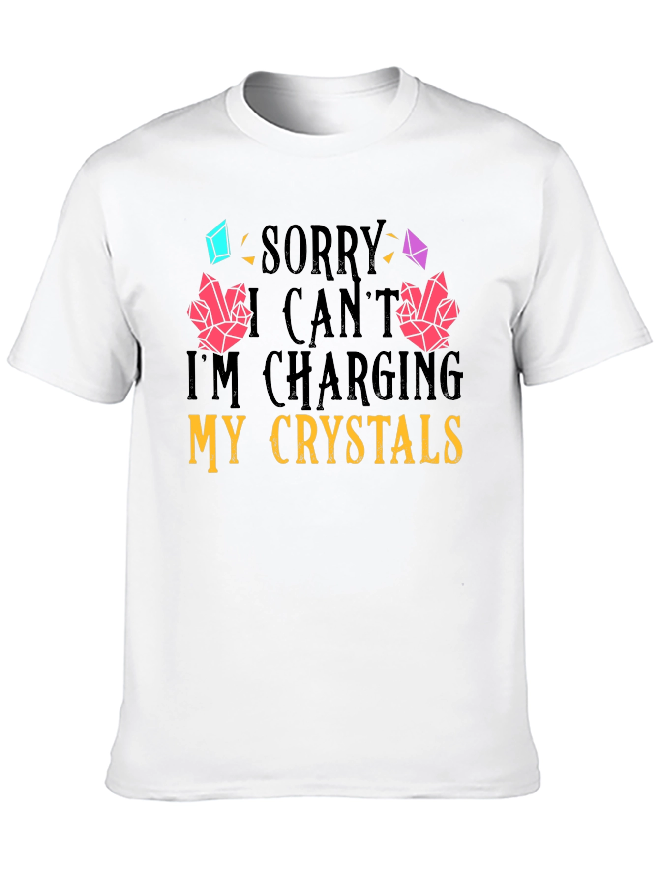 Black Charging Crystals Graphic T-Shirt view 10