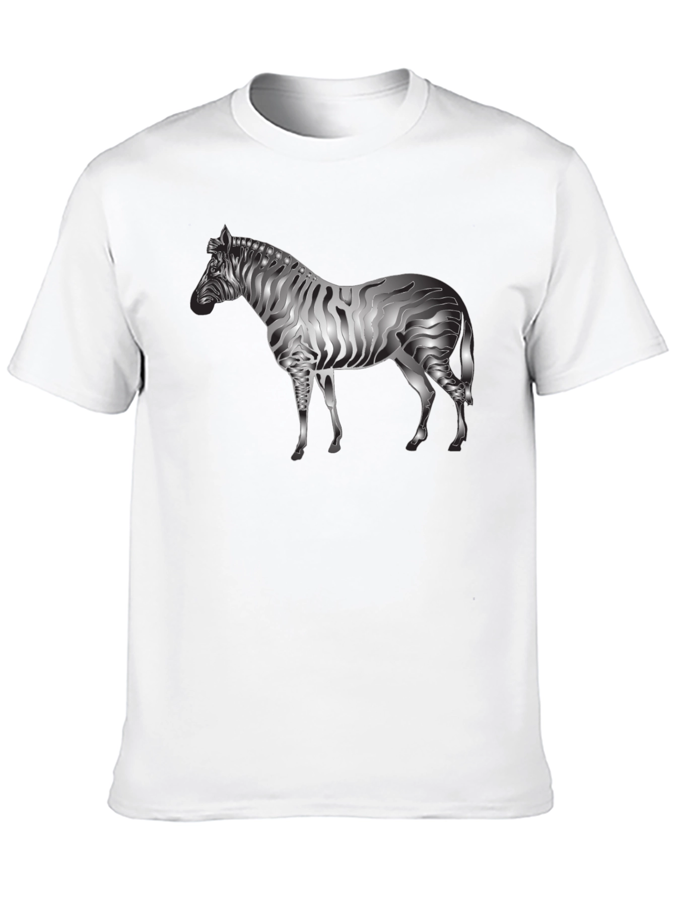 Black Zebra Graphic Tee - Cool Animal Design view 10