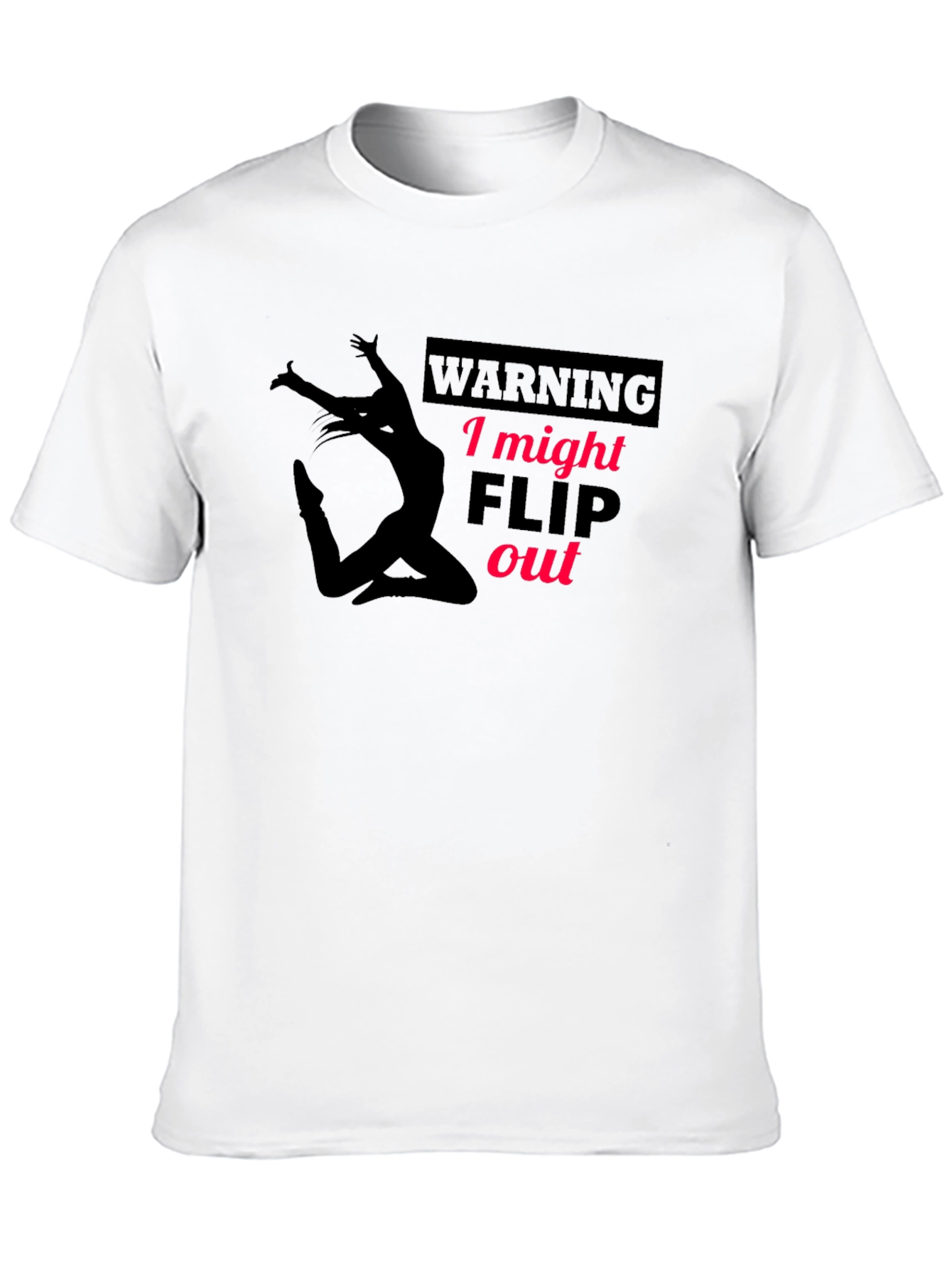 Black Warning: I Might Flip Out Black T-Shirt view 10