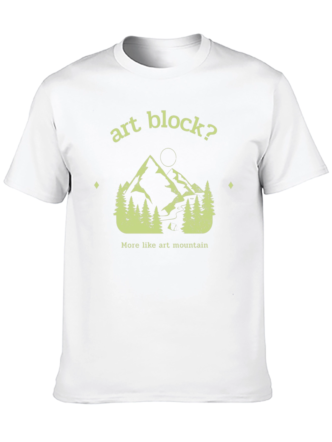 Black Art Block Mountain T-Shirt, Funny Creative Design Tee view 10