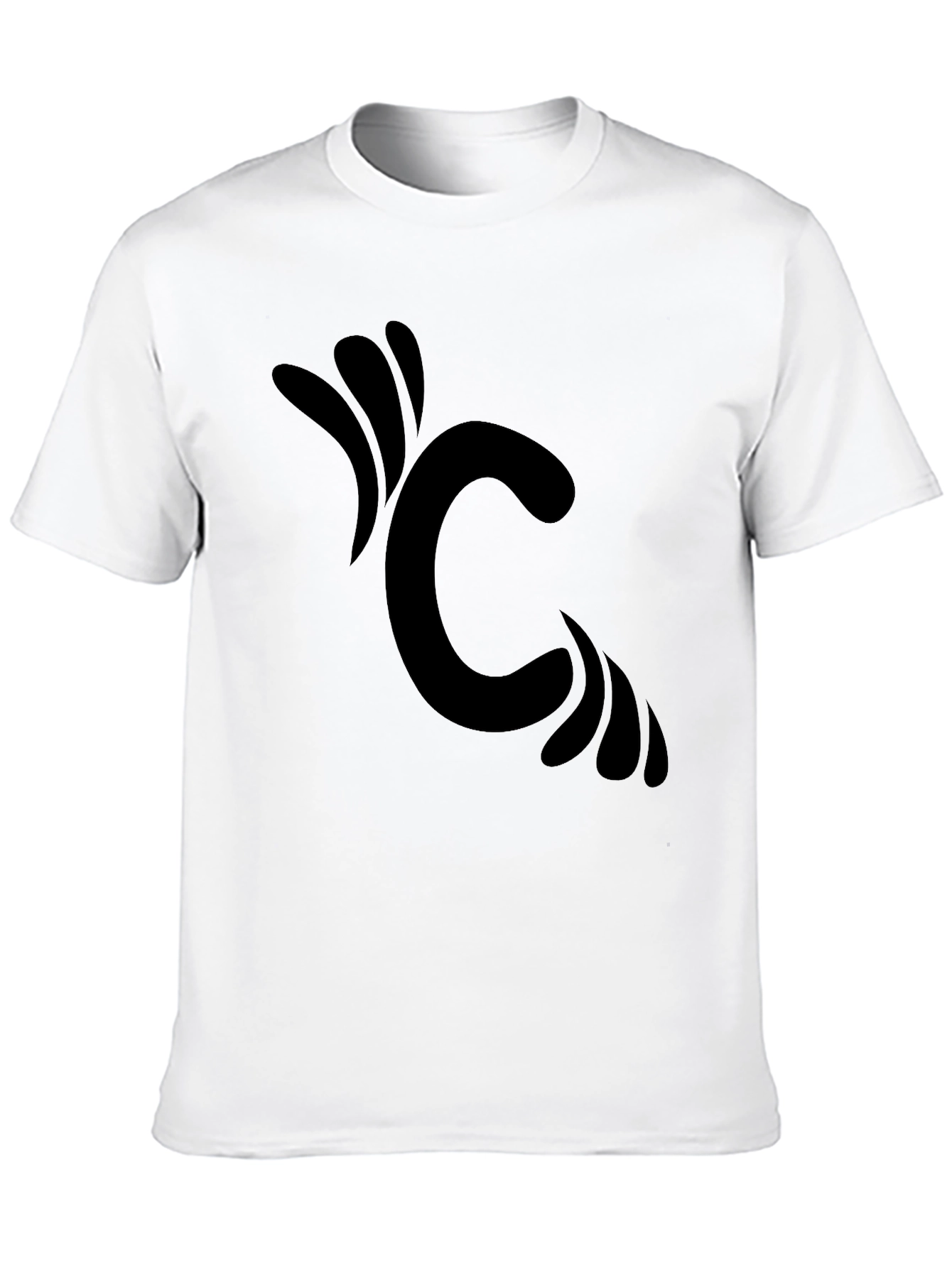 Black Modern Graphic Tee - Black view 10