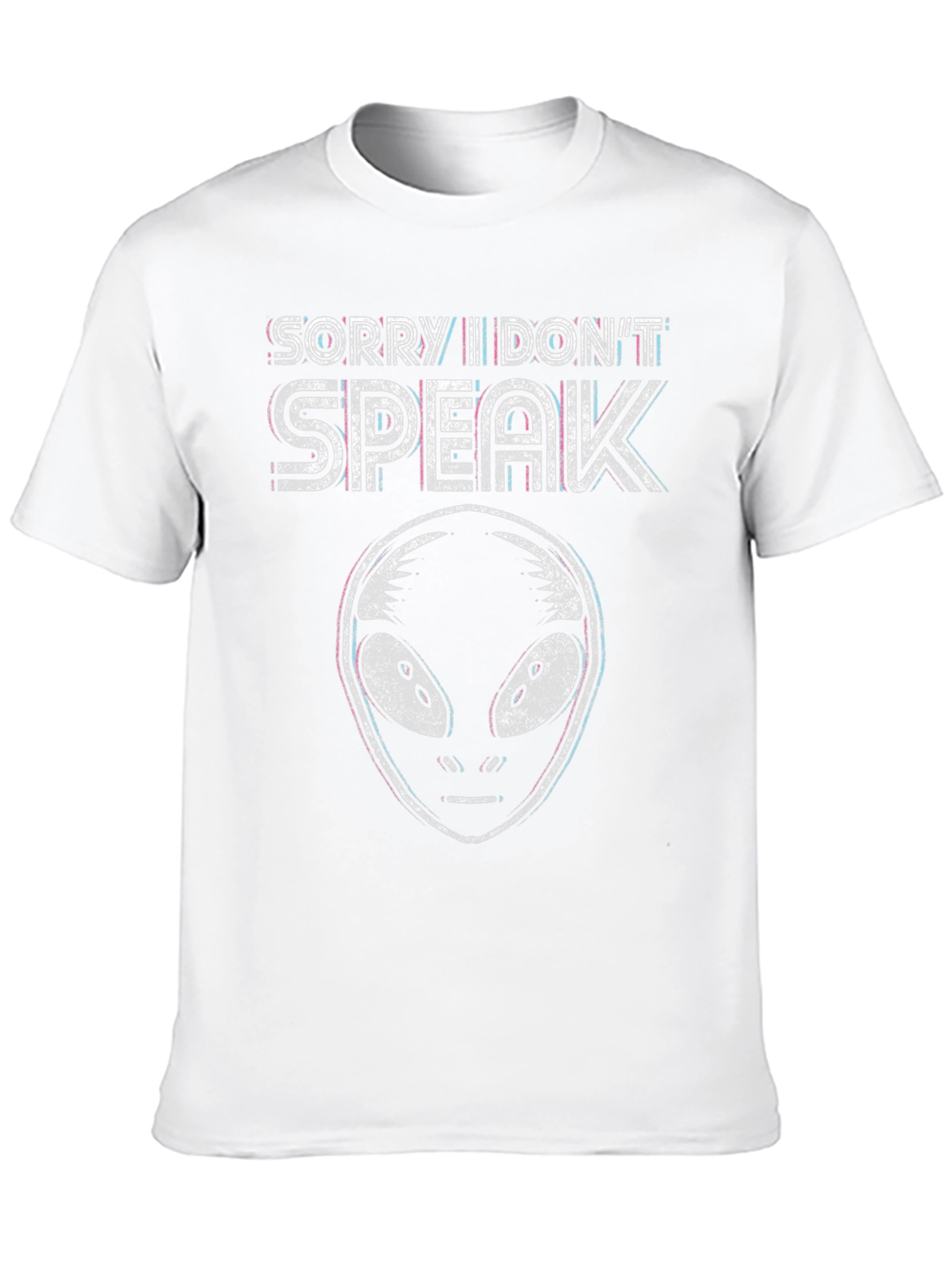 Black Sorry I Don't Speak Alien Graphic T-Shirt view 10