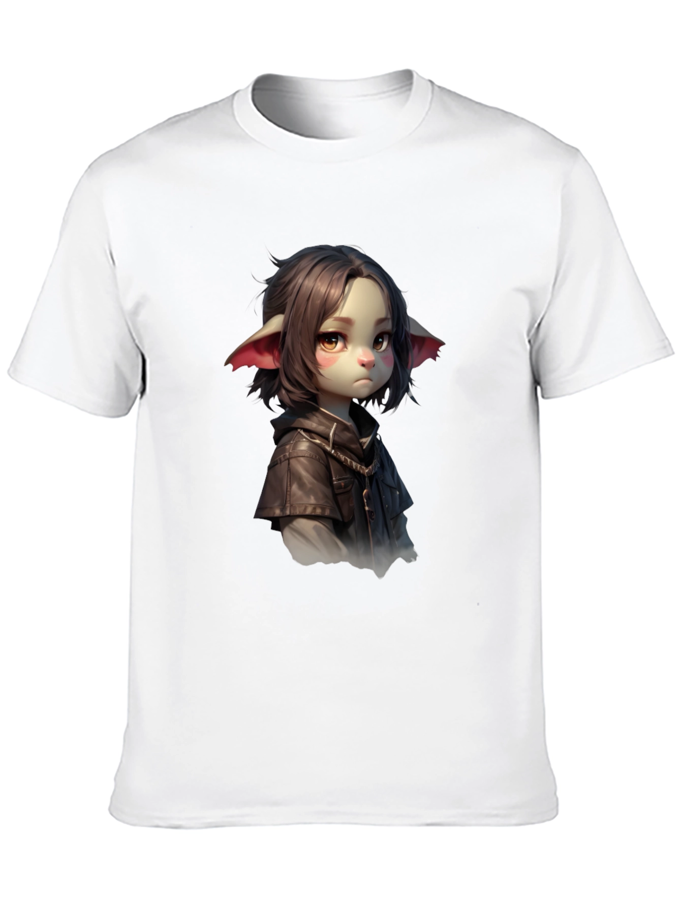 Black Anime Girl Graphic Black T-Shirt view 10