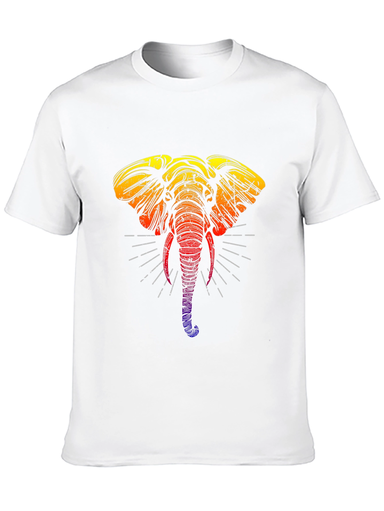Black Rainbow Elephant Graphic Tee - Stylish Black T-Shirt view 10