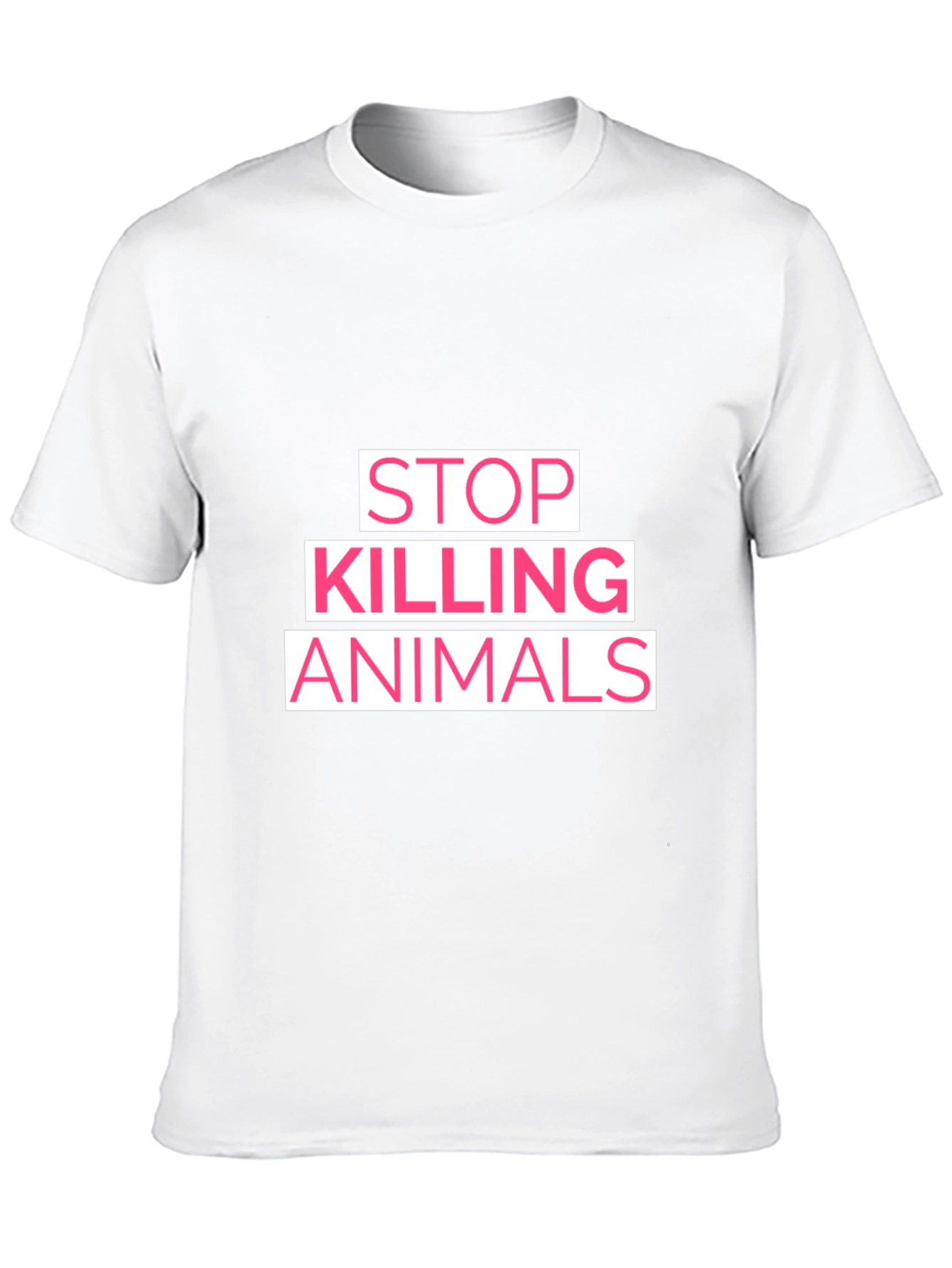 Black Stop Killing Animals Graphic T-Shirt - Black view 10