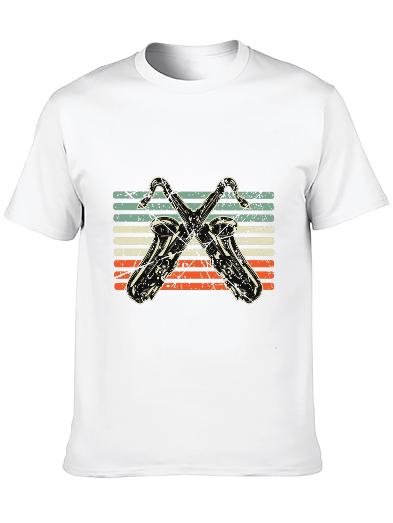 Black Vintage Saxophone T-Shirt: Retro Music Tee view 10