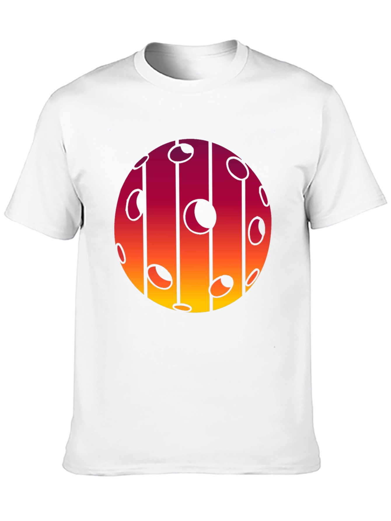 Black Abstract Sunset T-Shirt view 10