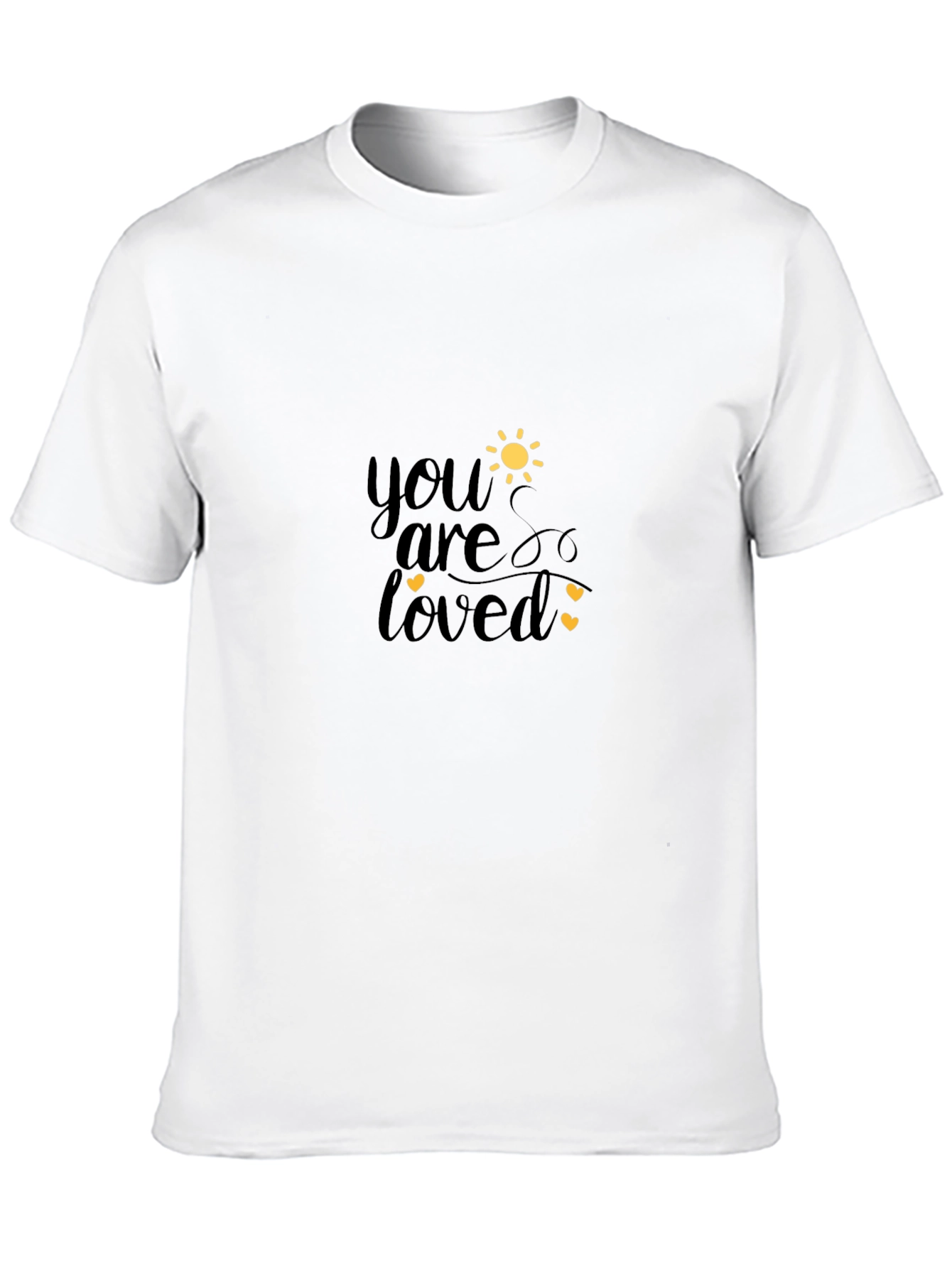Black You Are Loved Graphic Black T-Shirt view 10