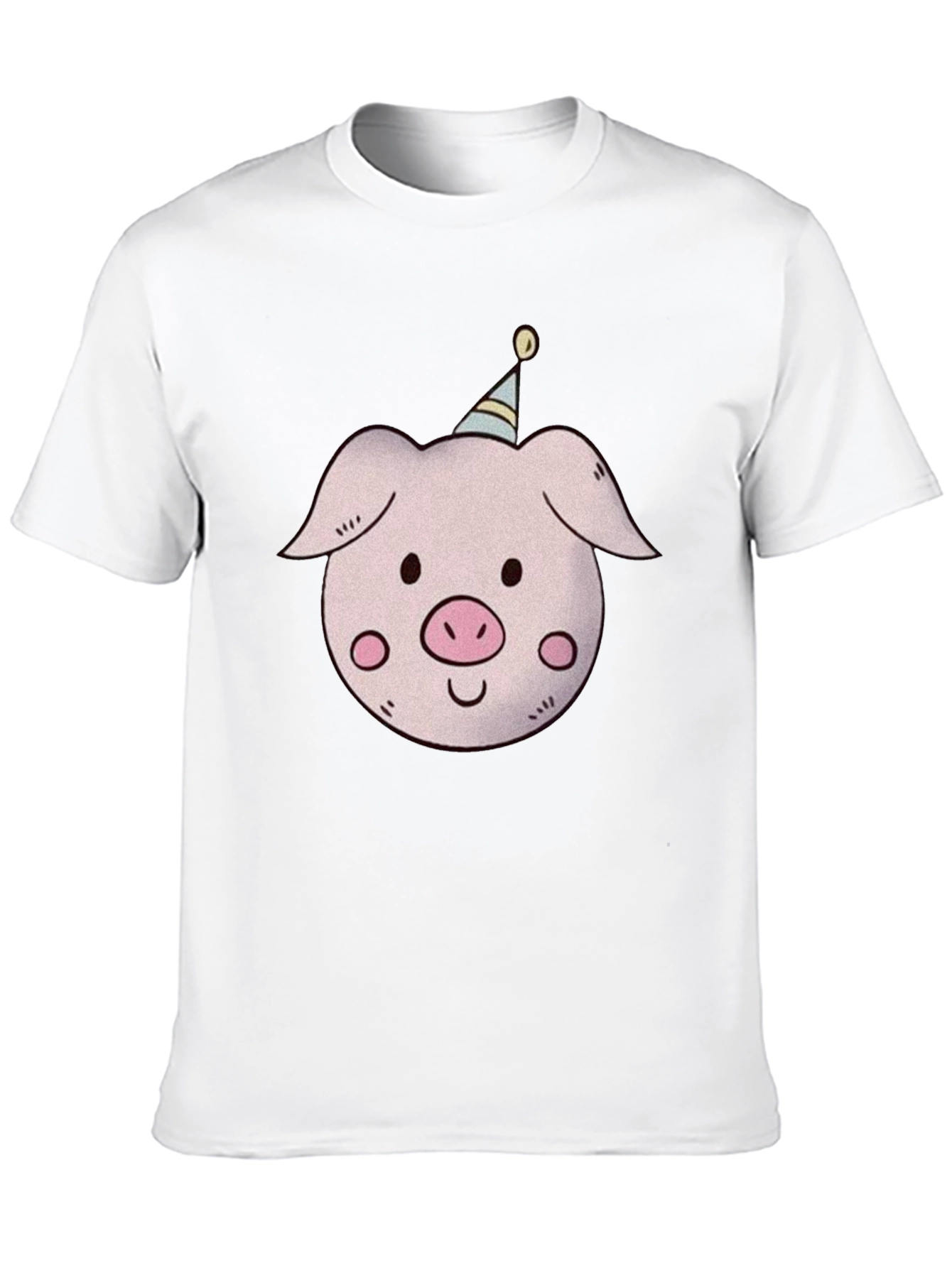 Black Pig with Party Hat T-Shirt - Unisex view 10
