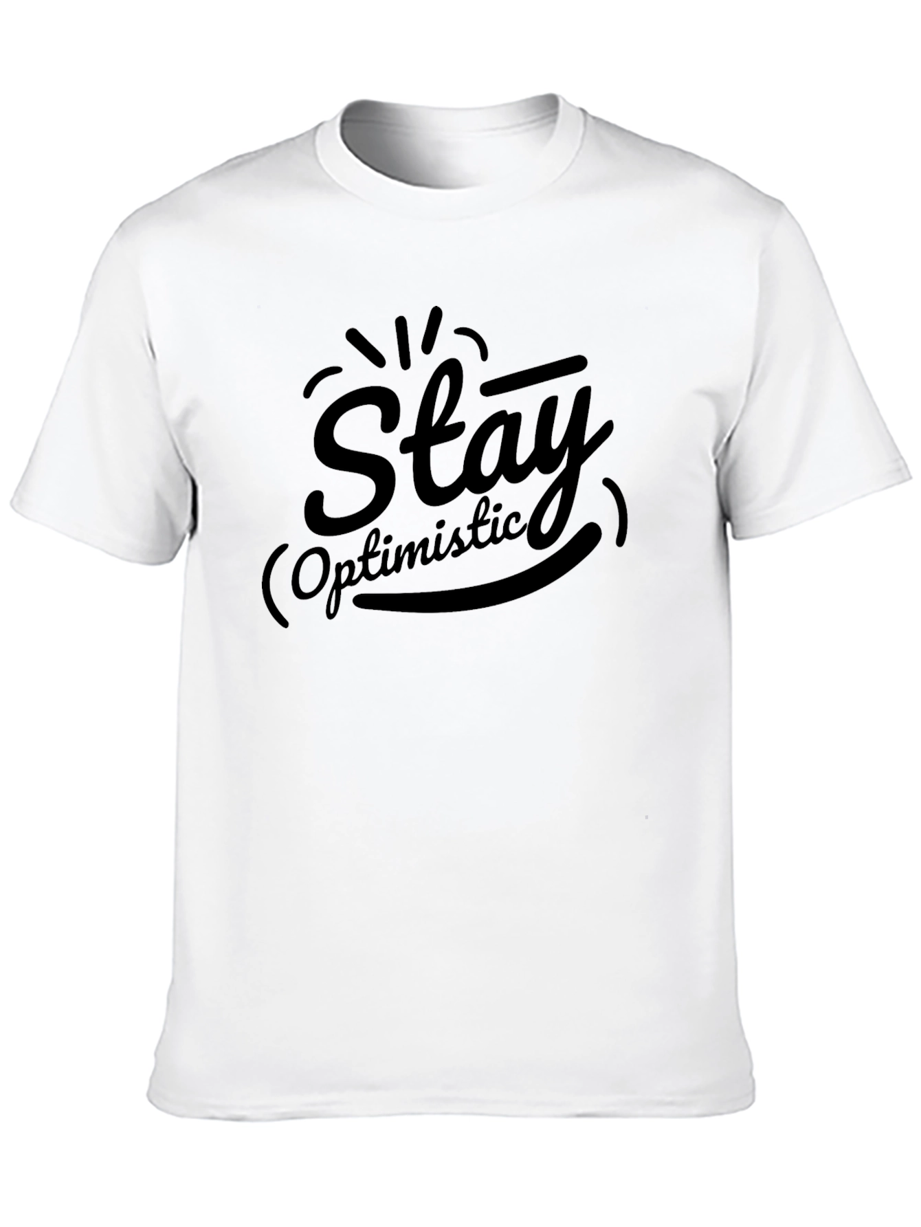 Black Stay Optimistic Black Graphic Tee view 10