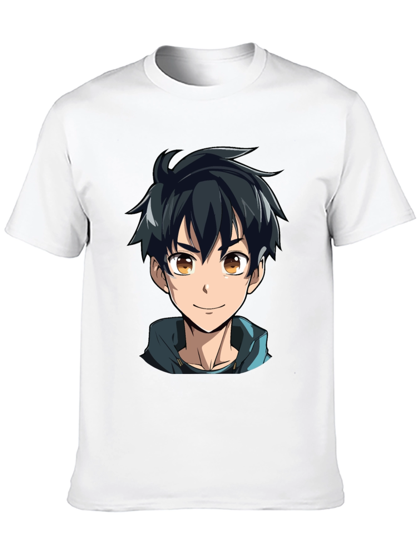 Black Anime Boy Graphic Black T-Shirt view 10