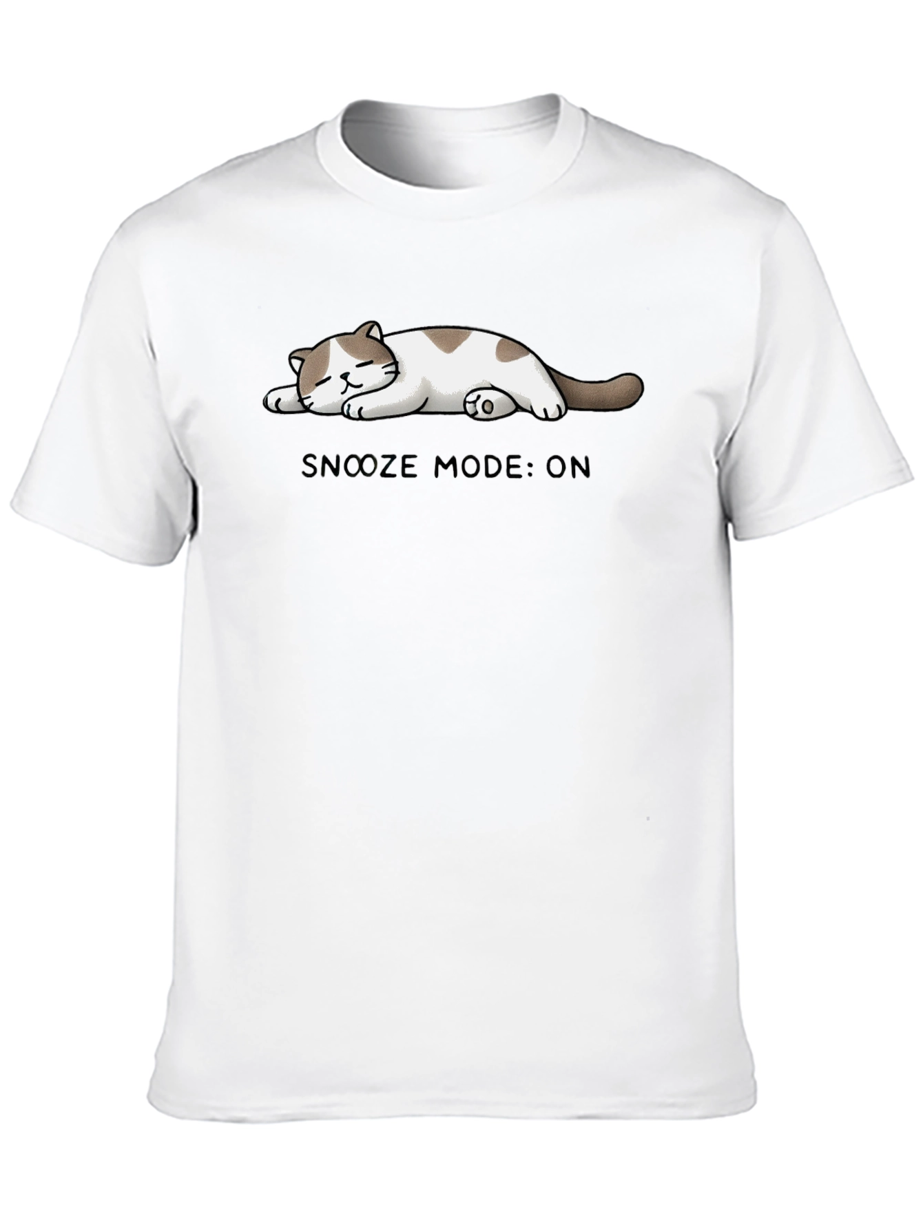 Black Snooze Mode Cat T-Shirt - Cute & Comfy view 10