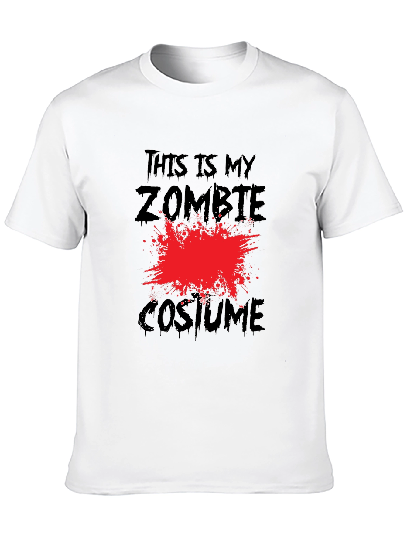 Black Zombie Costume T-Shirt - Halloween Tee view 10