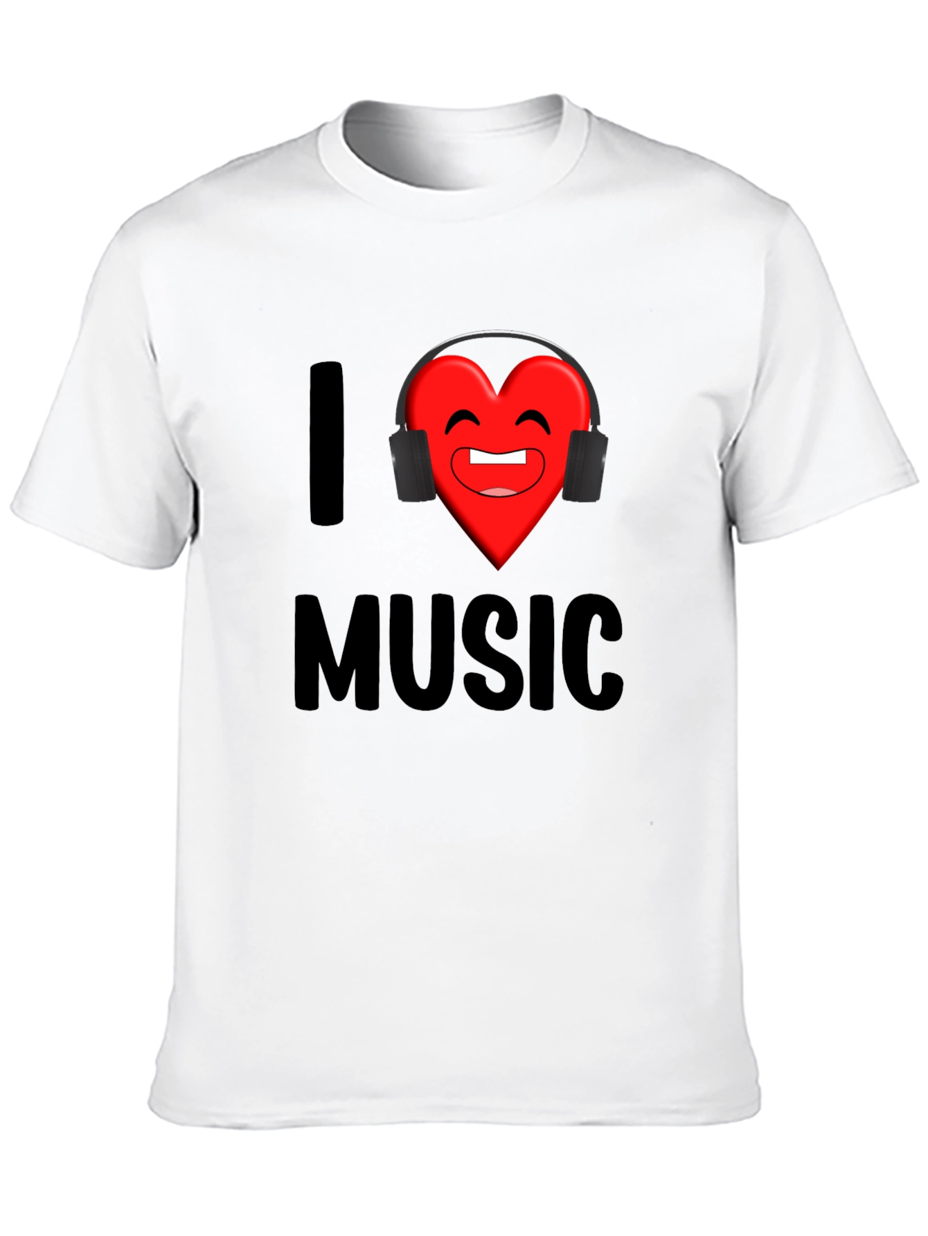 Black I Heart Music Graphic Print T-Shirt view 10