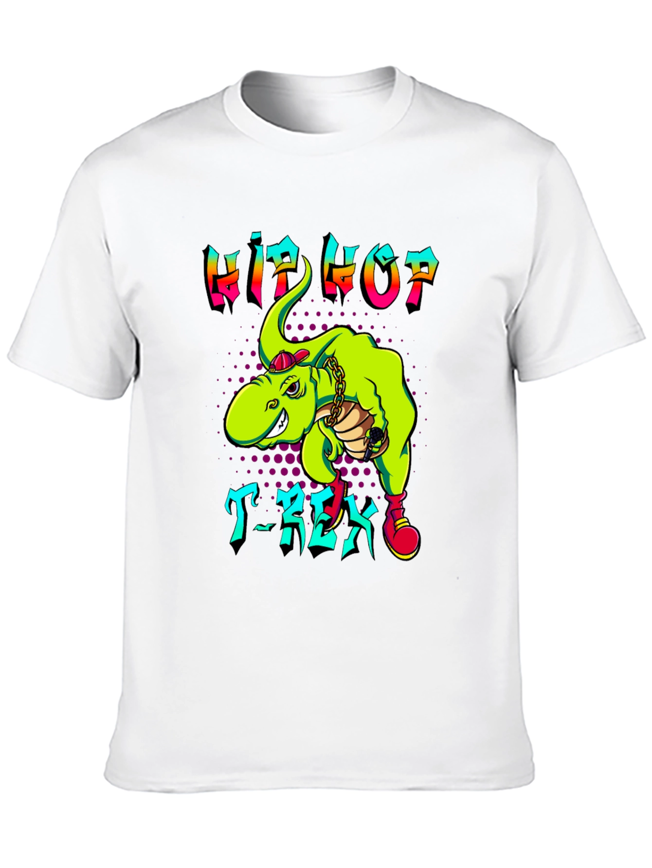 Black Hip Hop T-Rex Graphic Tee view 10
