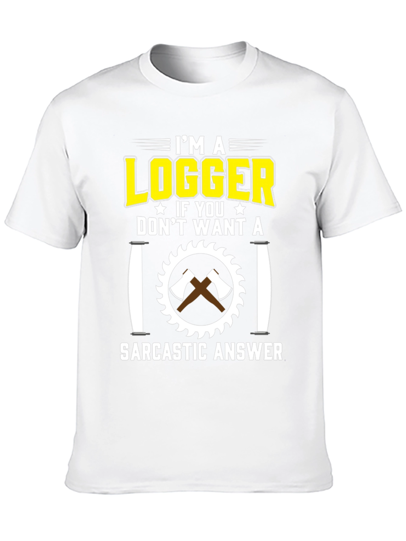 Black Logger Sarcastic Answer T-Shirt view 10