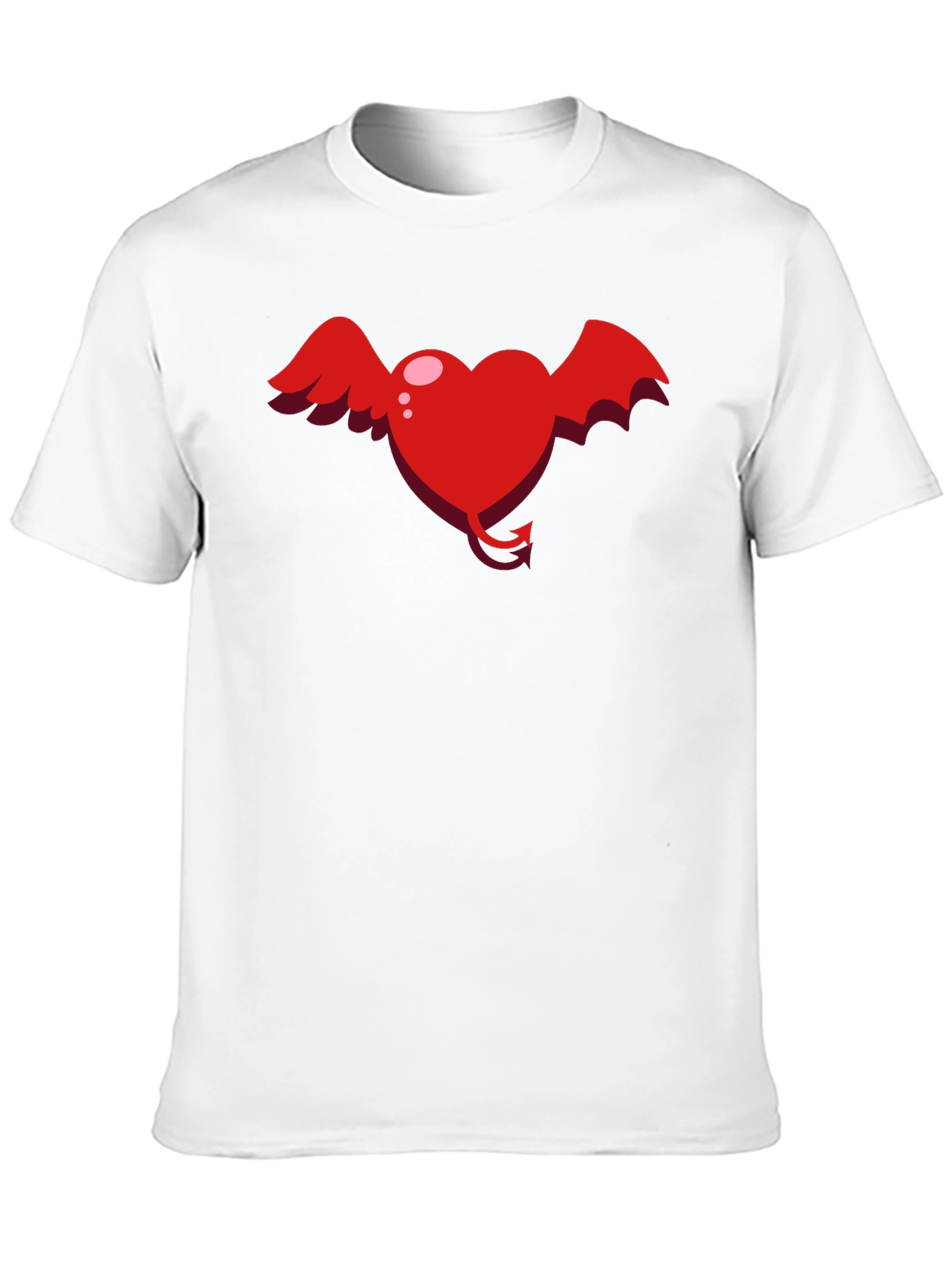 Black Heart Devil Winged Graphic Tee - Unisex view 10
