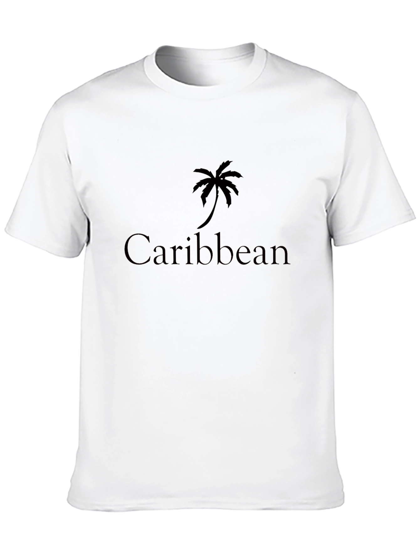 Black Caribbean Palm Tree Graphic Tee - Tropical Vibes! view 10