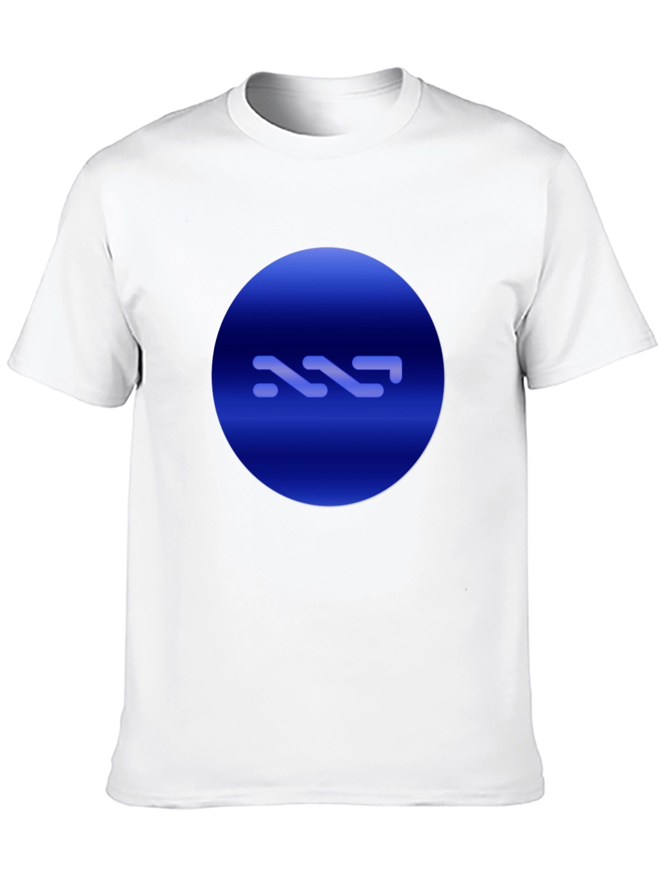 Black Modern Blue Circle Graphic Black T-Shirt view 10