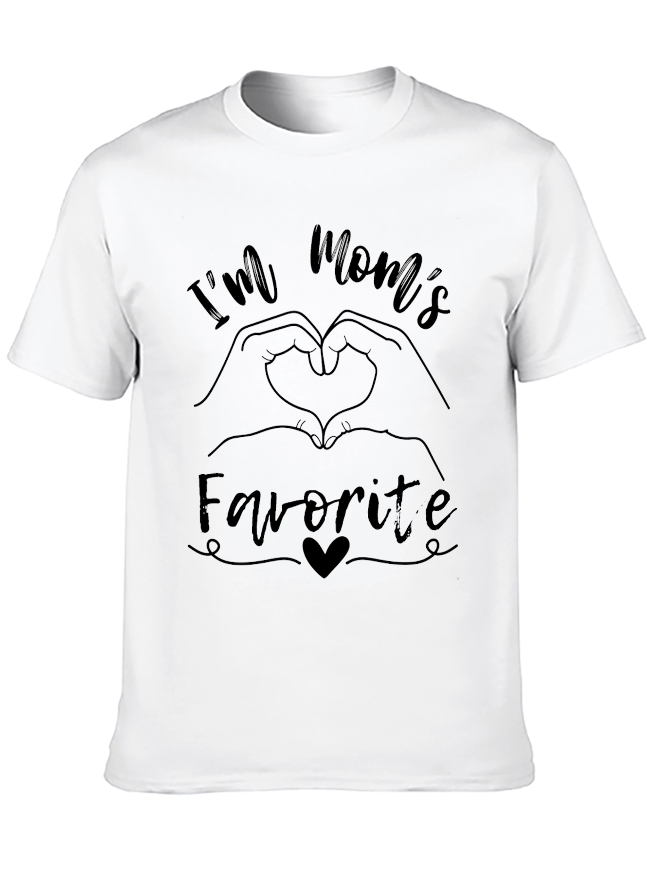 Black I'm Mom's Favorite Graphic T-Shirt view 10