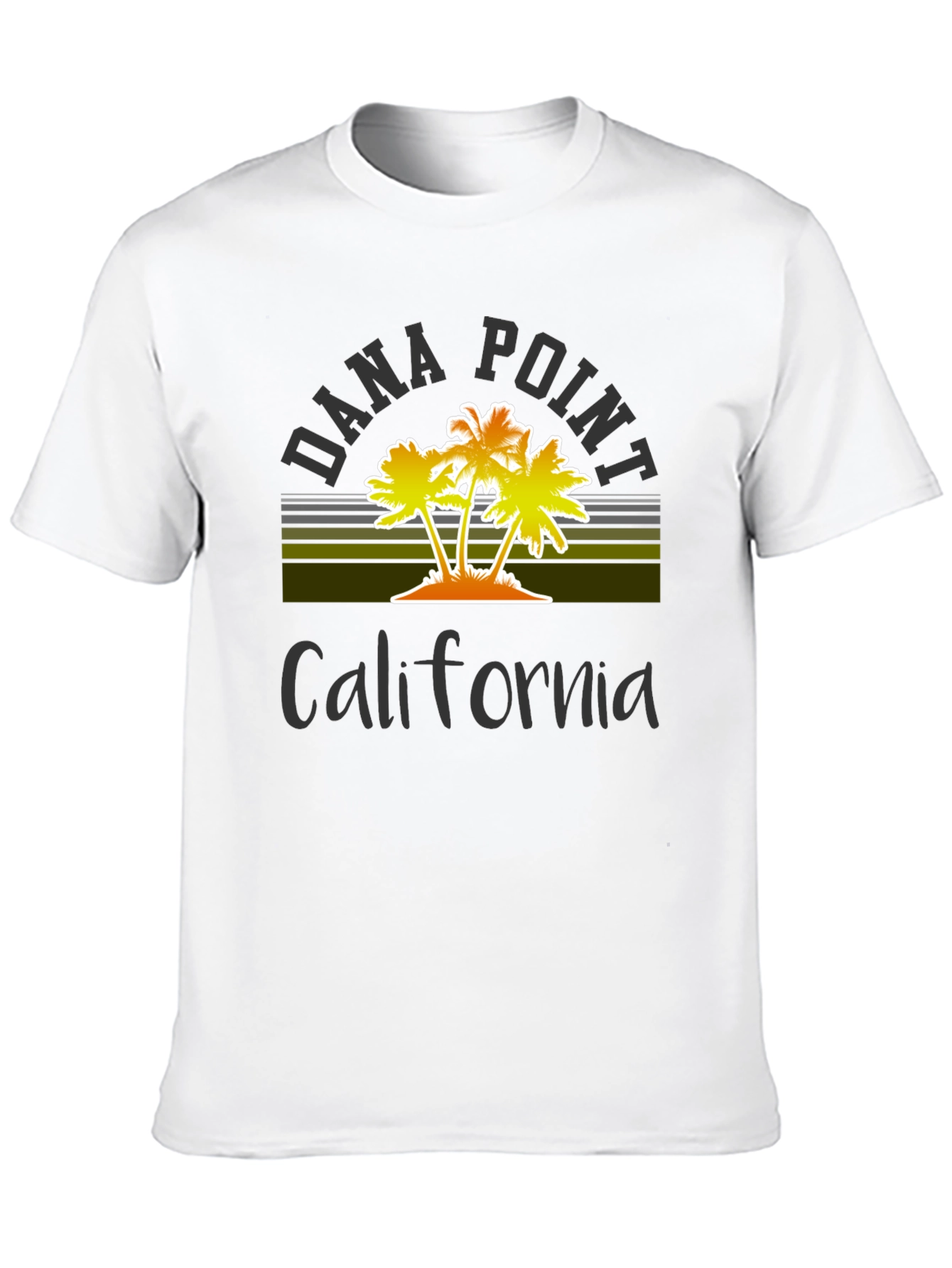 Black Dana Point California Palm Tree Graphic T-Shirt view 10
