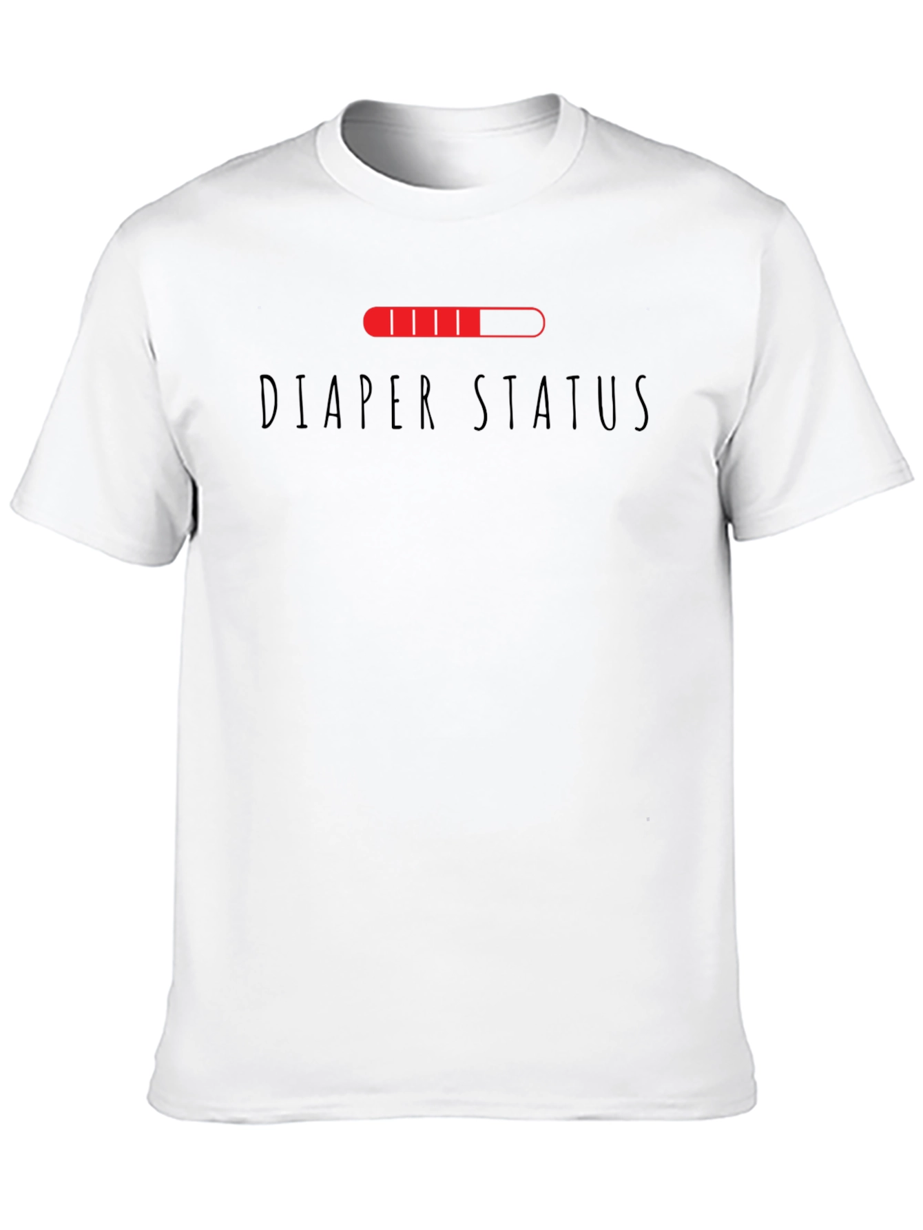 Black Diaper Status Funny Graphic Men's T-Shirt view 10