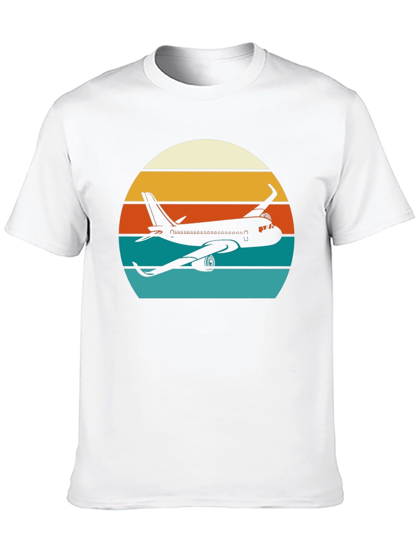 Black Retro Airplane Sunset T-Shirt - Aviation Tee view 10