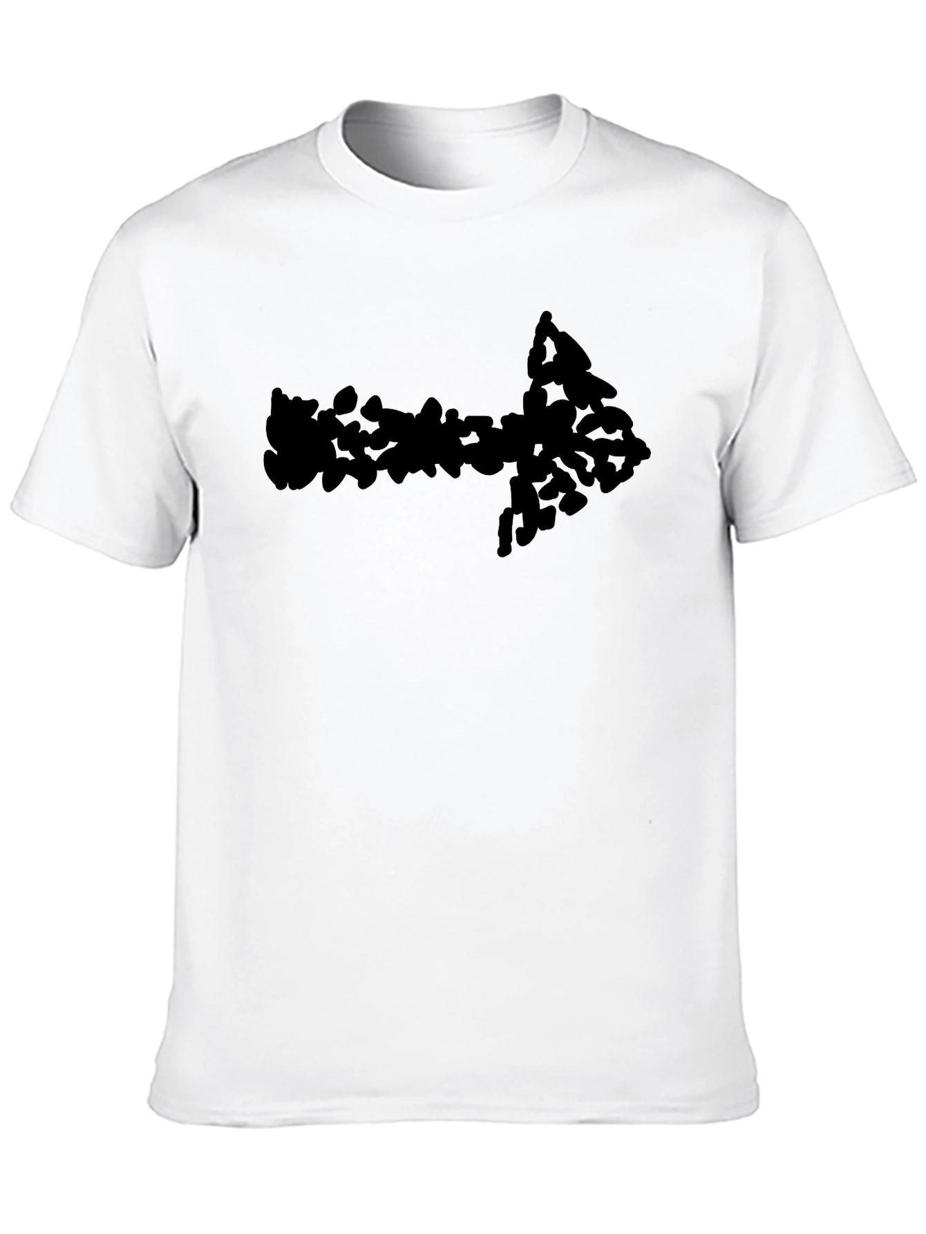 Black Arrow Graphic T-Shirt - Black Crew Neck Tee view 10