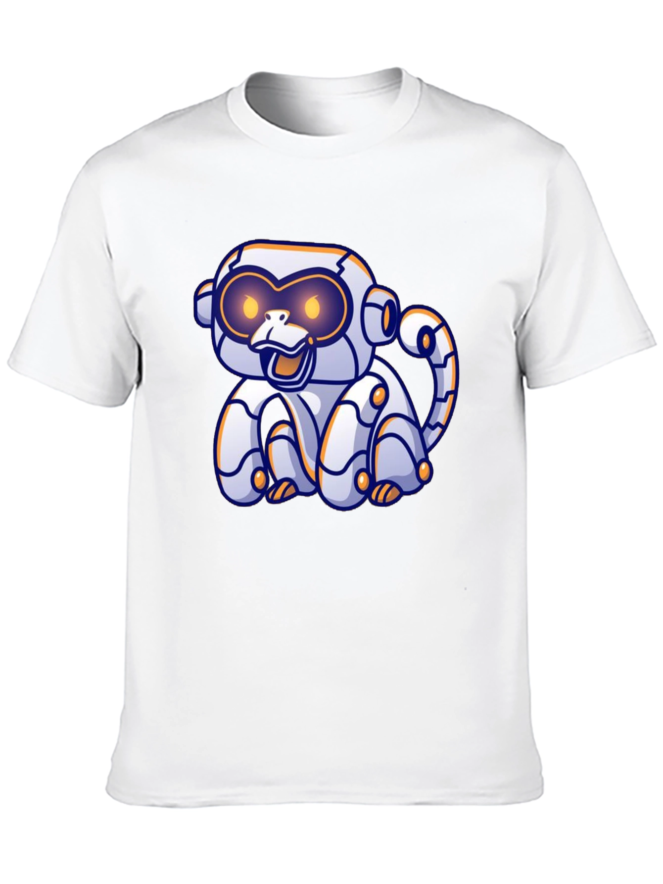 Black Robotic Monkey Graphic T-Shirt - Black view 10