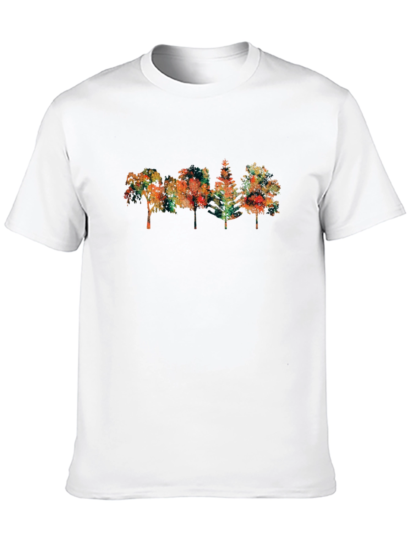 Black Nature Trees Graphic Black T-Shirt view 10