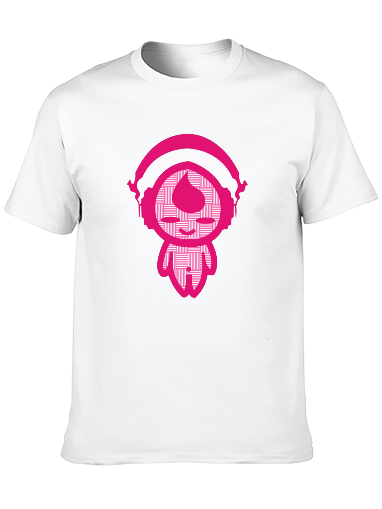 Black Funky Pink DJ Graphic Black T-Shirt view 10