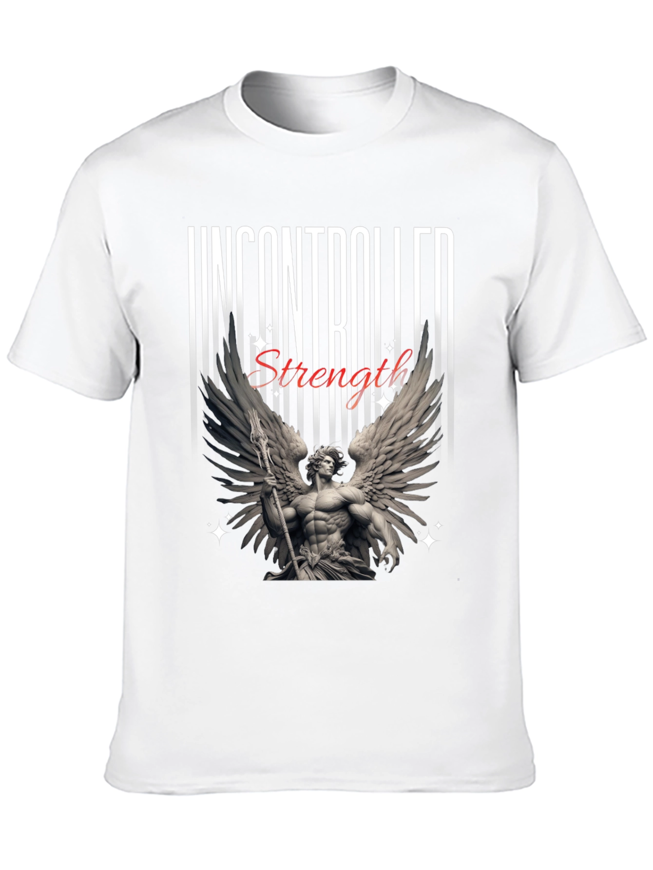 Black Uncontrolled Strength Graphic T-Shirt view 10