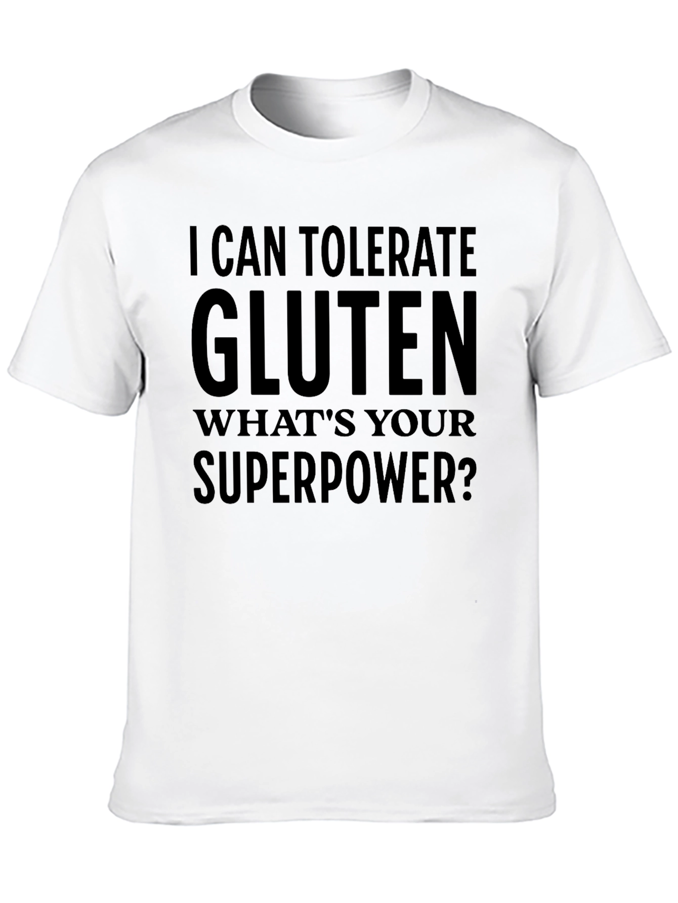 Black Gluten Tolerant Superpower T-Shirt view 10