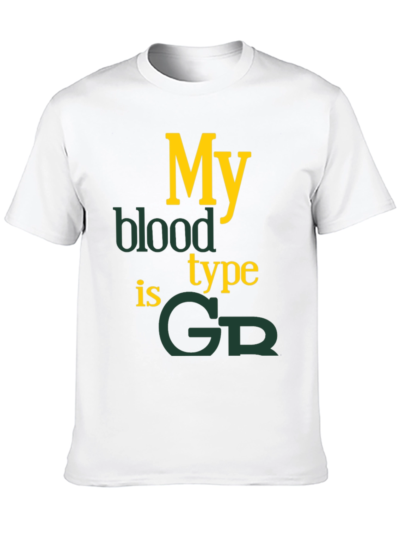 Black My Blood Type is GR Graphic T-Shirt view 10