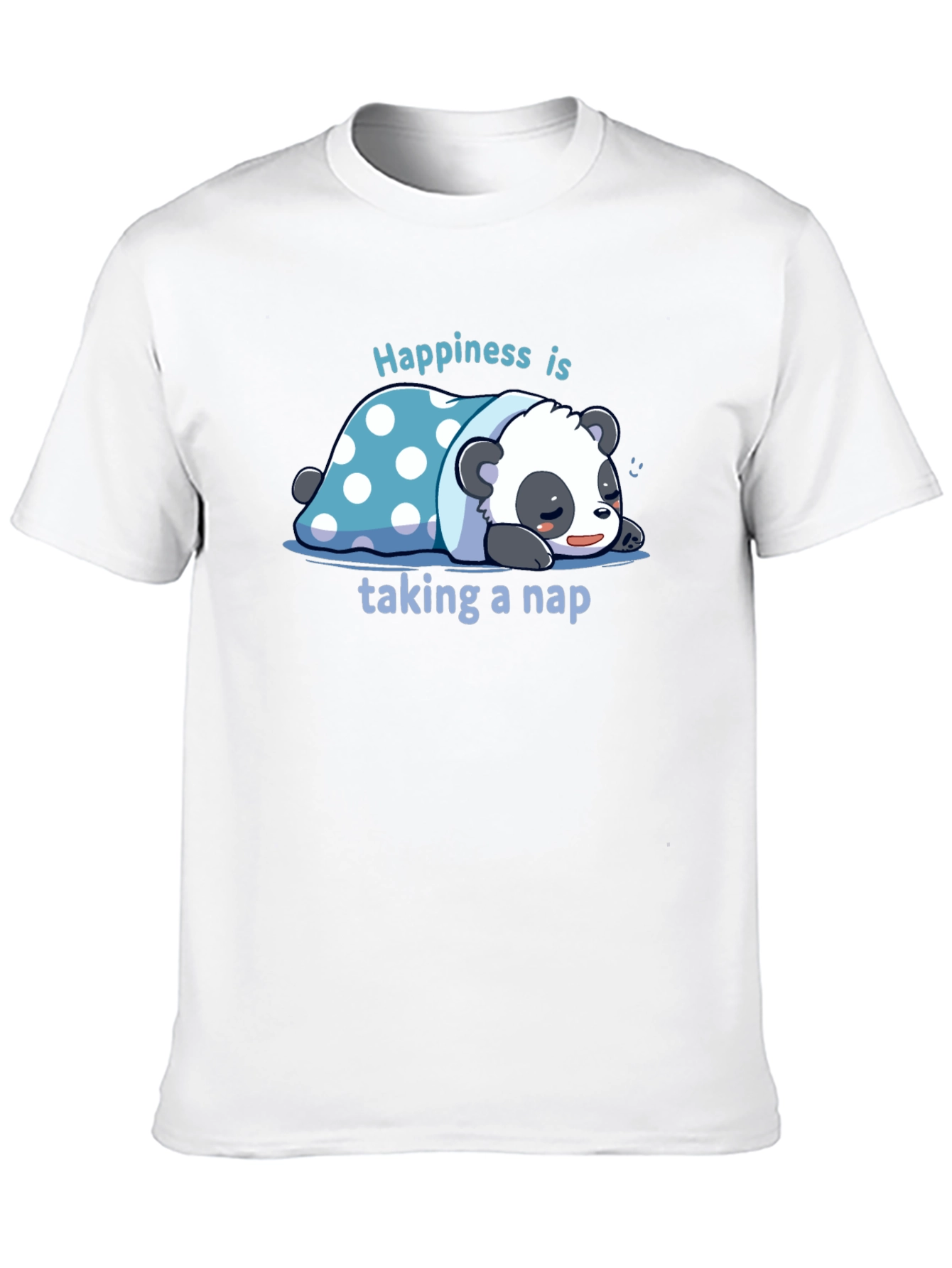 Black Cute Panda Nap T-Shirt view 10