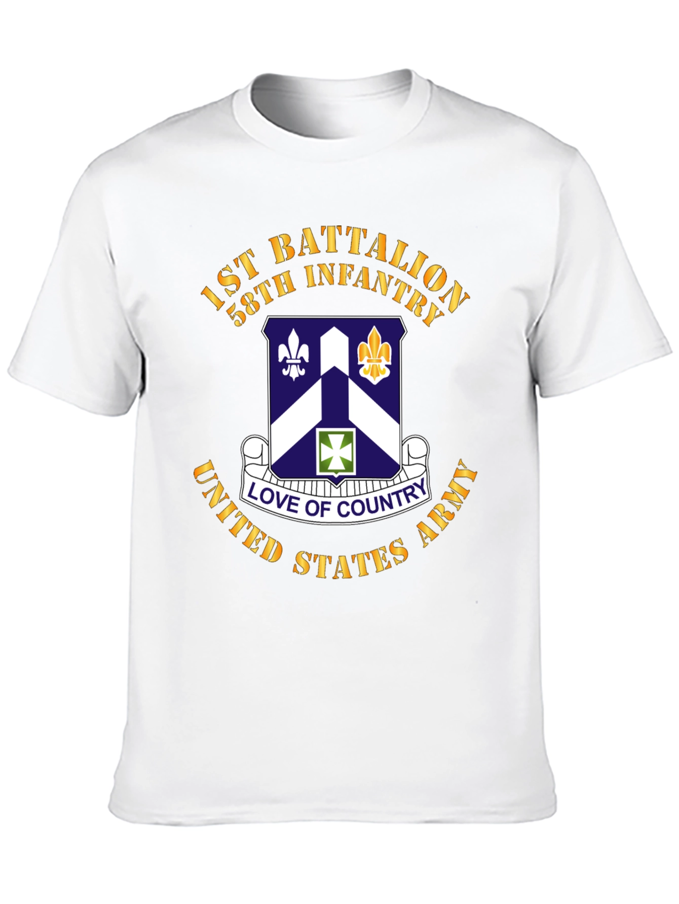 Black 1st Battalion 58th Infantry T-Shirt view 10