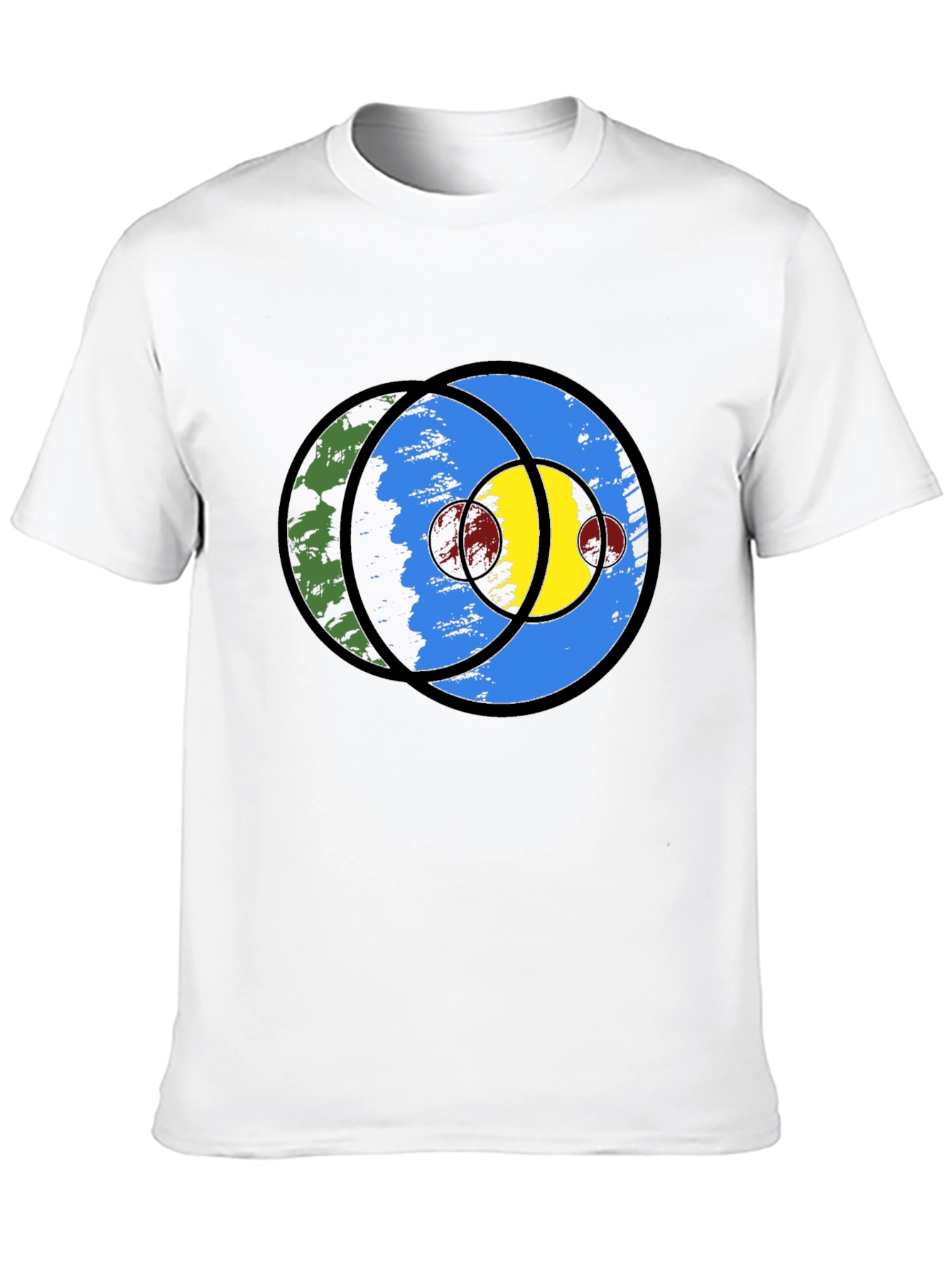 Black Abstract Graphic Print Black T-Shirt view 10